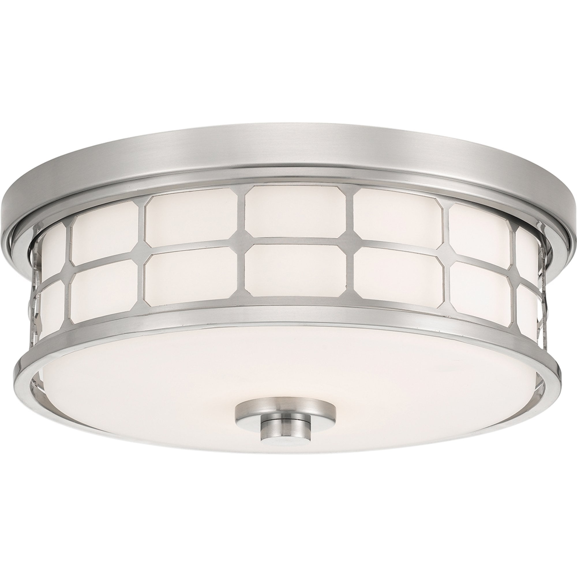 Quoizel Guardian 2 Light Bathroom Flush Fitting - Brushed Nickel