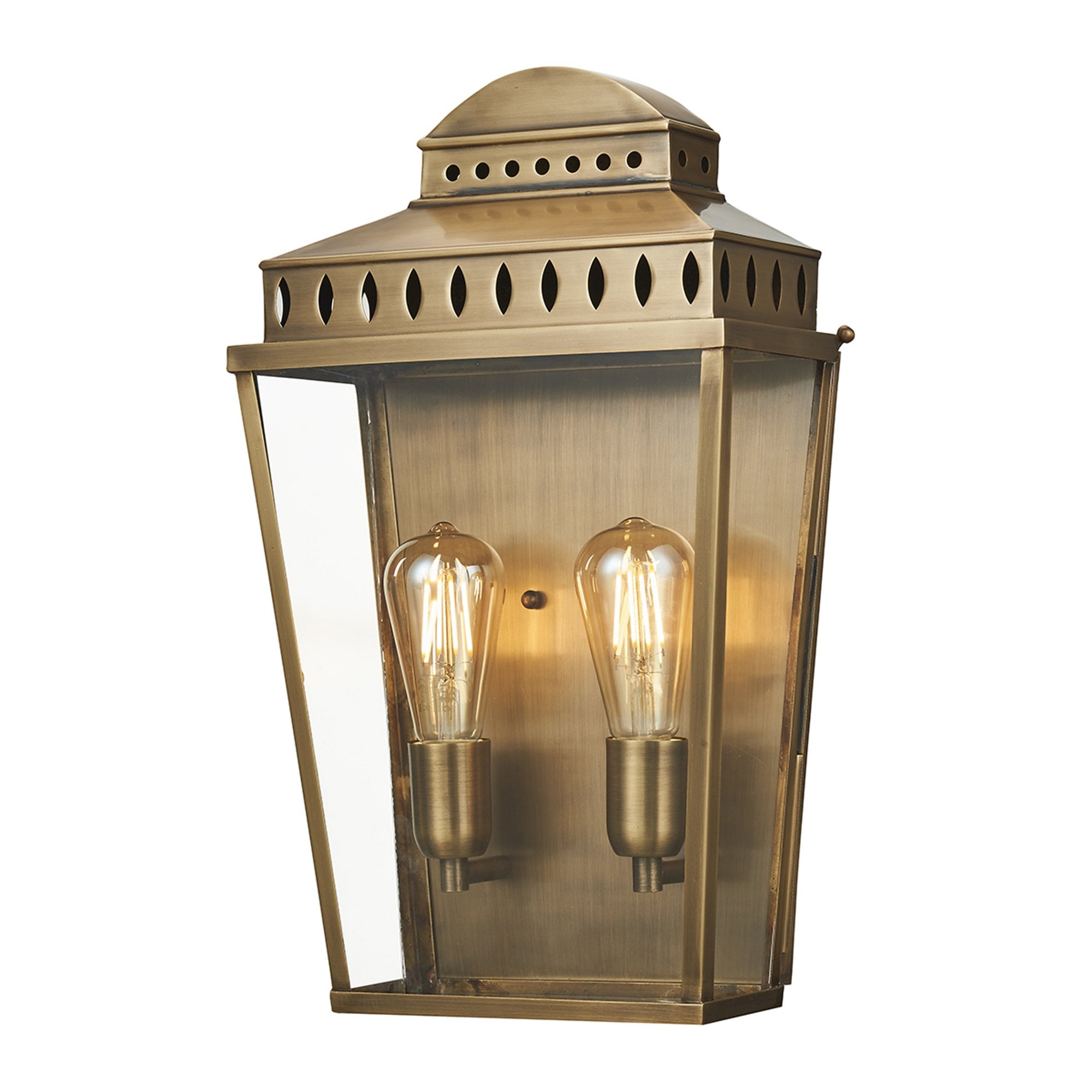 Elstead Mansion House 2 Light Large Wall Lantern - Aged Brass