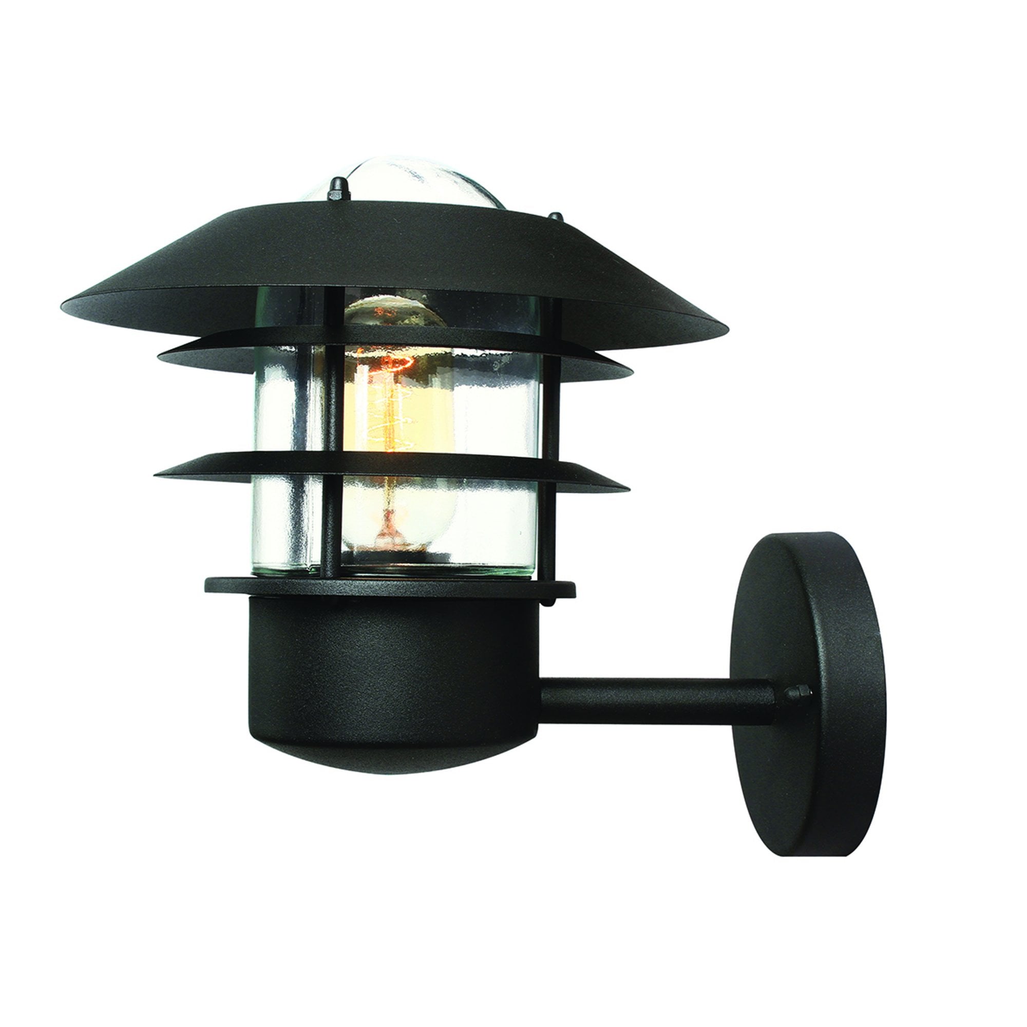 Elstead Helsingor Single Wall Lantern - Black