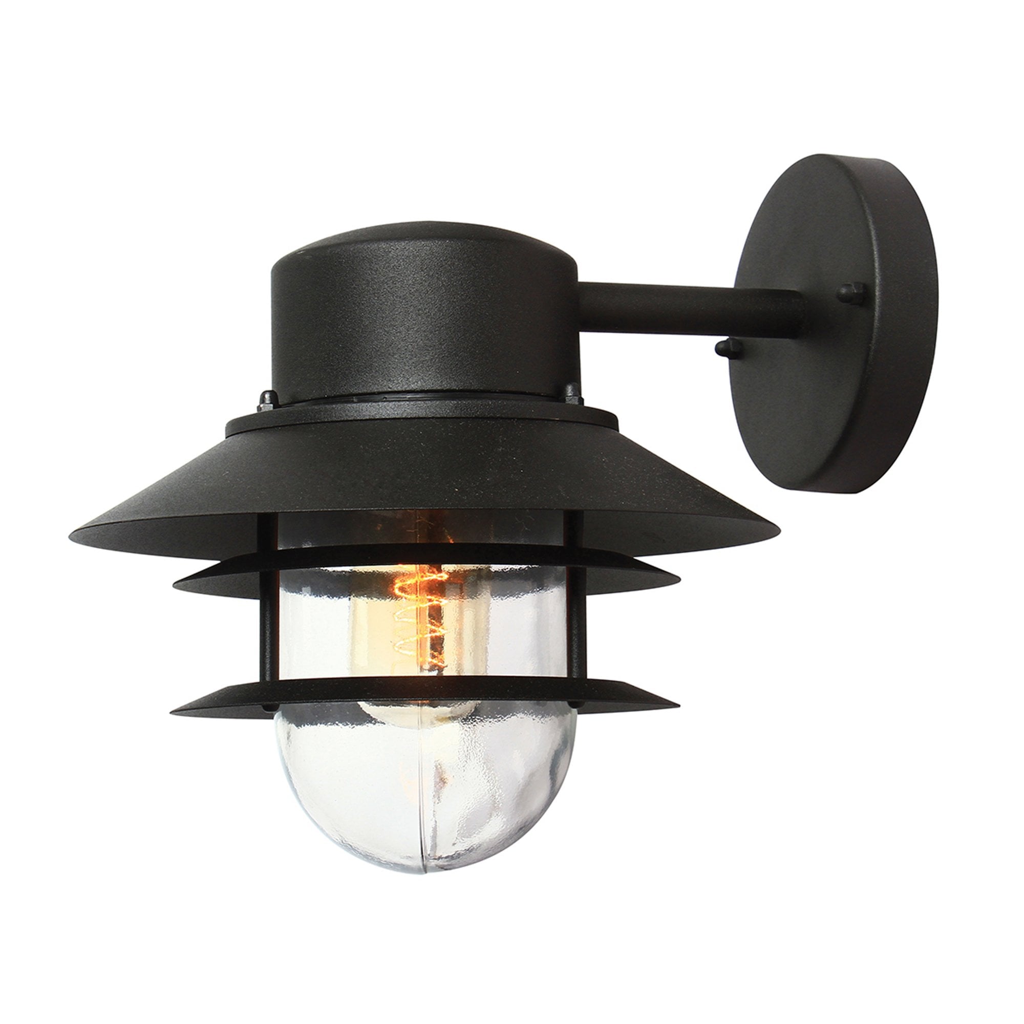 Elstead Copenhagen Single Wall Lantern - Black