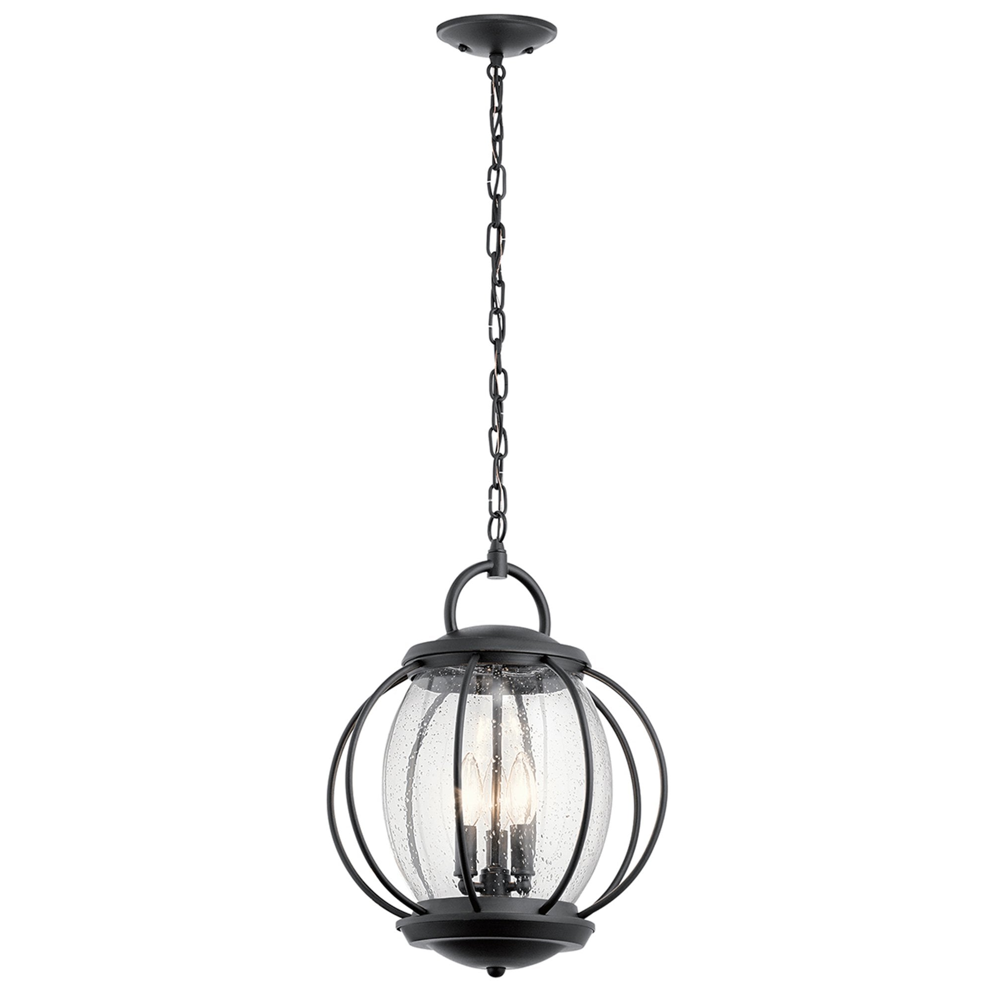 Kichler Vandalia 3 Light Large Chain Lantern - Textured Black