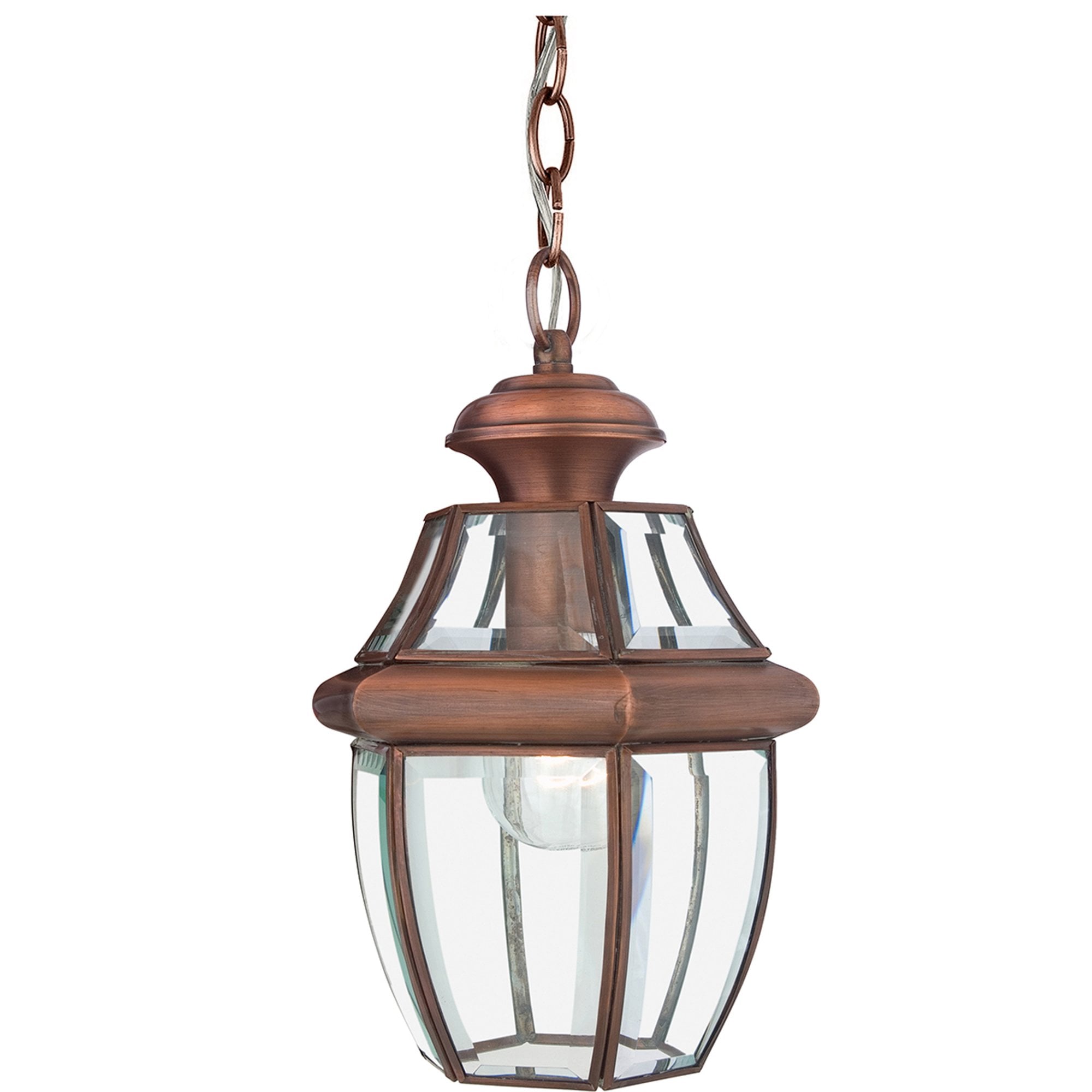 Quoizel Newbury Single Medium Chain Lantern - Aged Copper