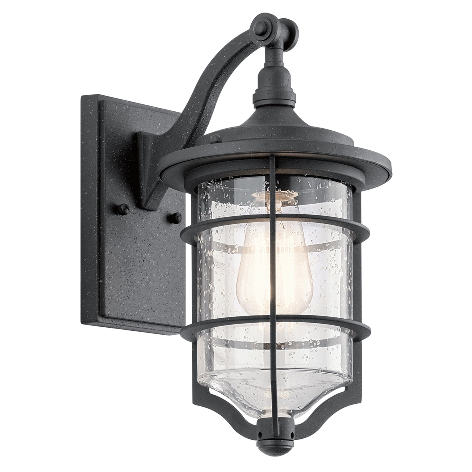 Kichler Royal Marine Single Small Wall Lantern - Distressed Black