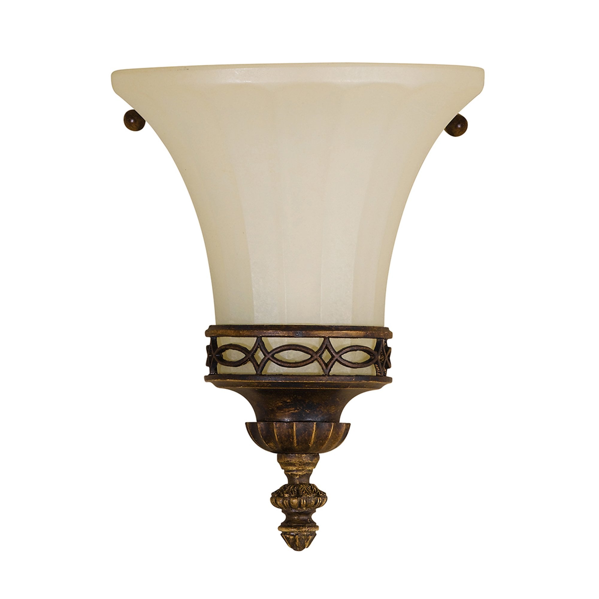 Feiss Drawing Room Conical Single Wall Uplighter - Walnut