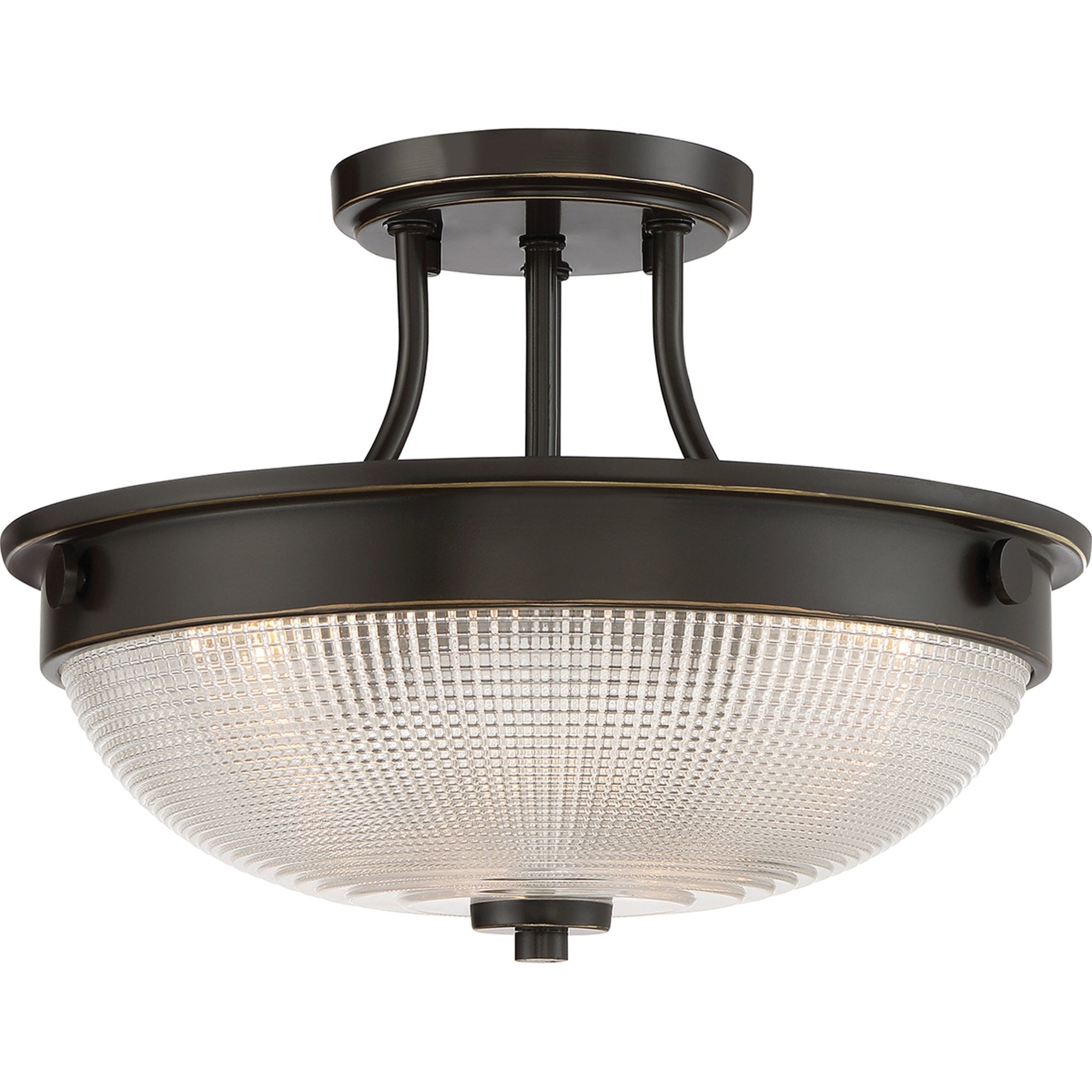 Quoizel Mantle 2 Light Semi-Flush Fitting - Palladian Bronze