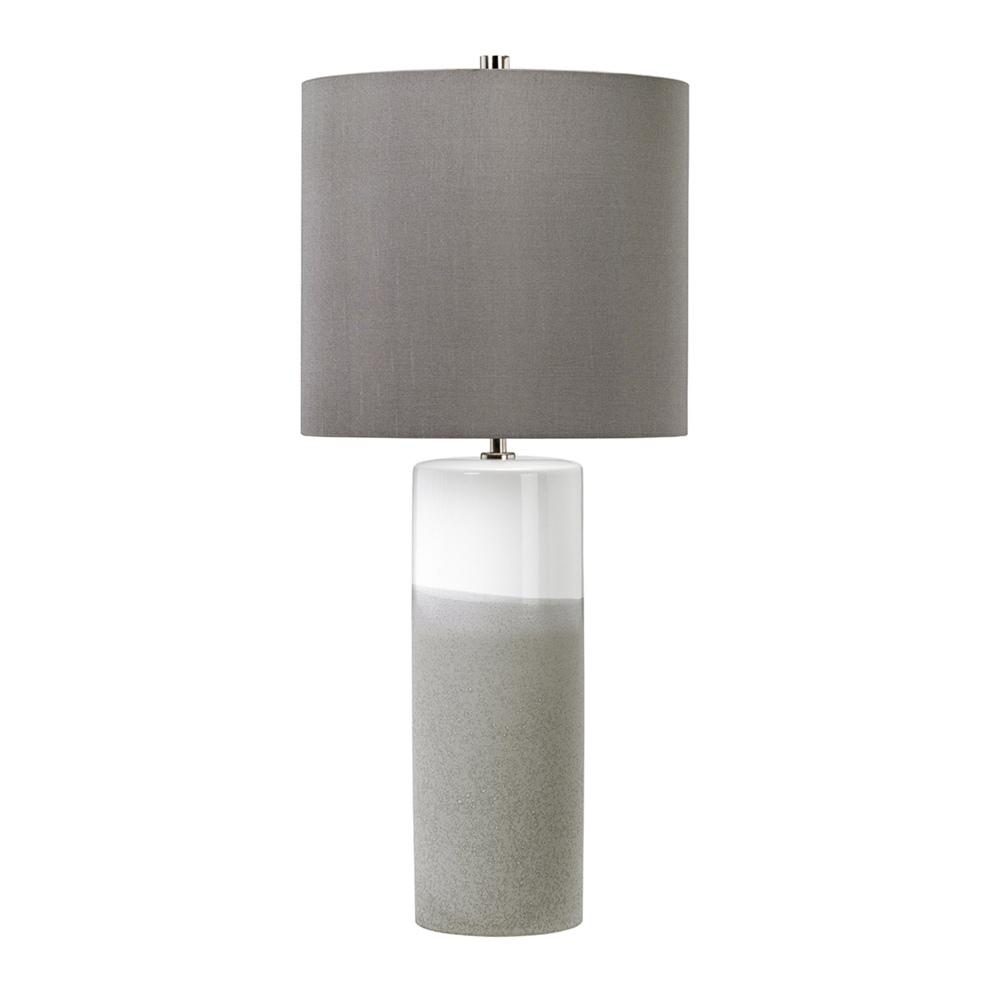 Elstead Fulwell Single Table Lamp - White Gloss & Matt Grey