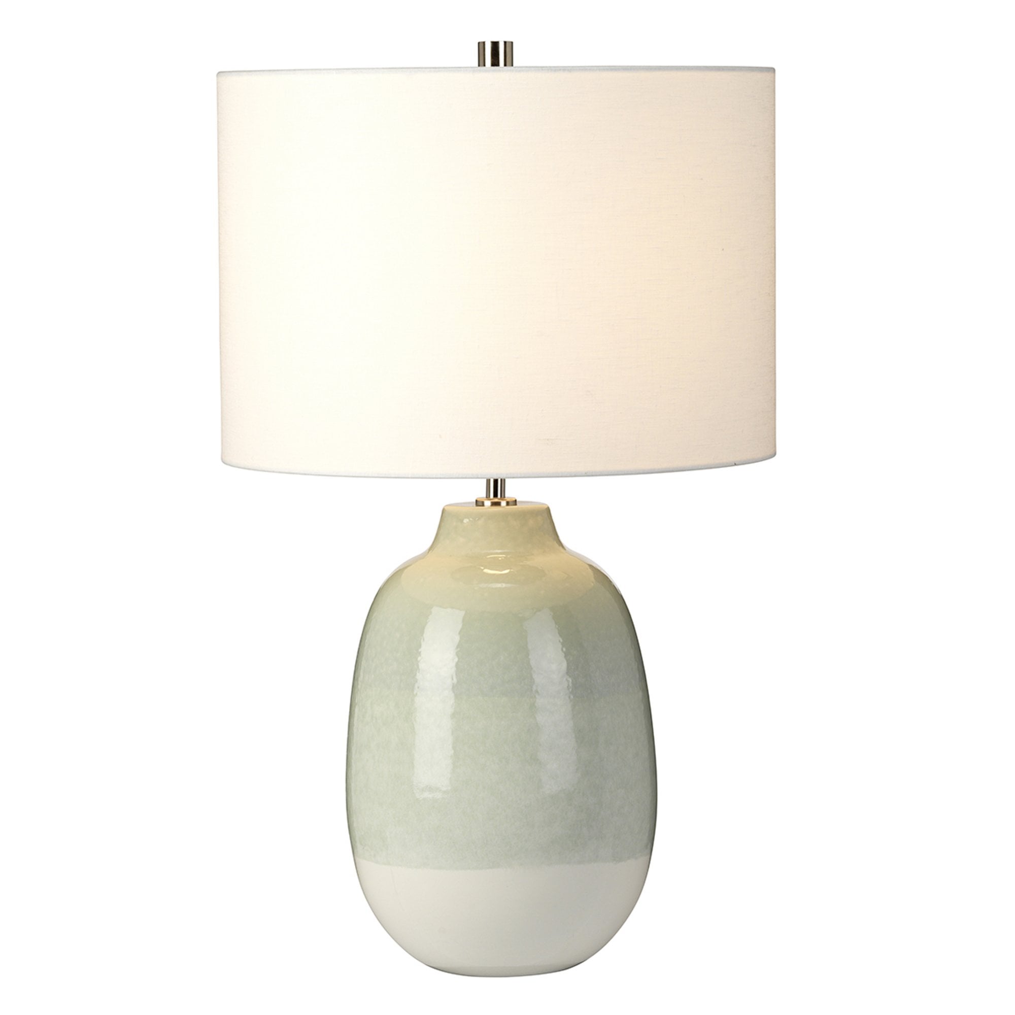 Elstead Chelsfield Single Table Lamp - Pale Green & White