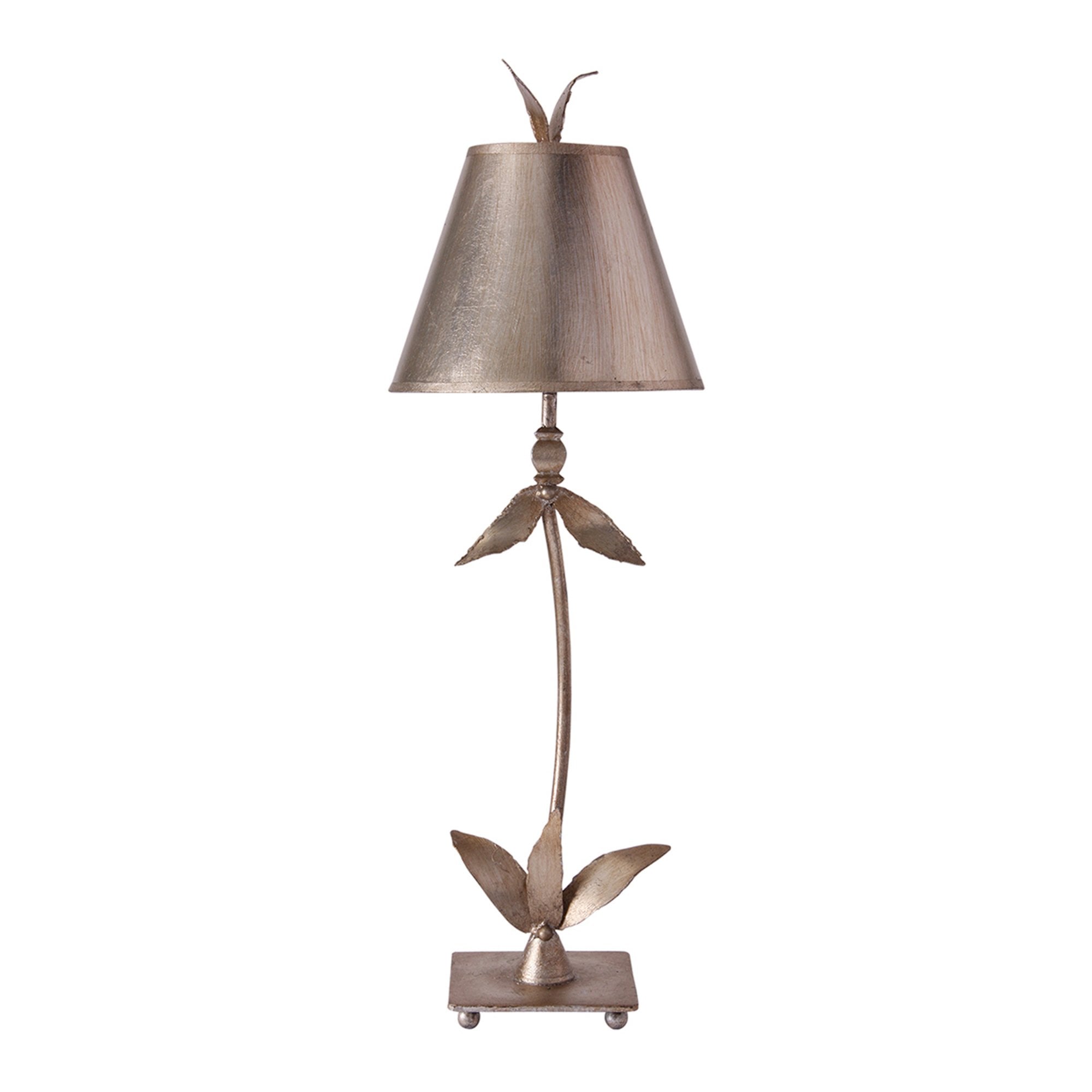 Flambeau Red Bell Single Table Lamp - Silver