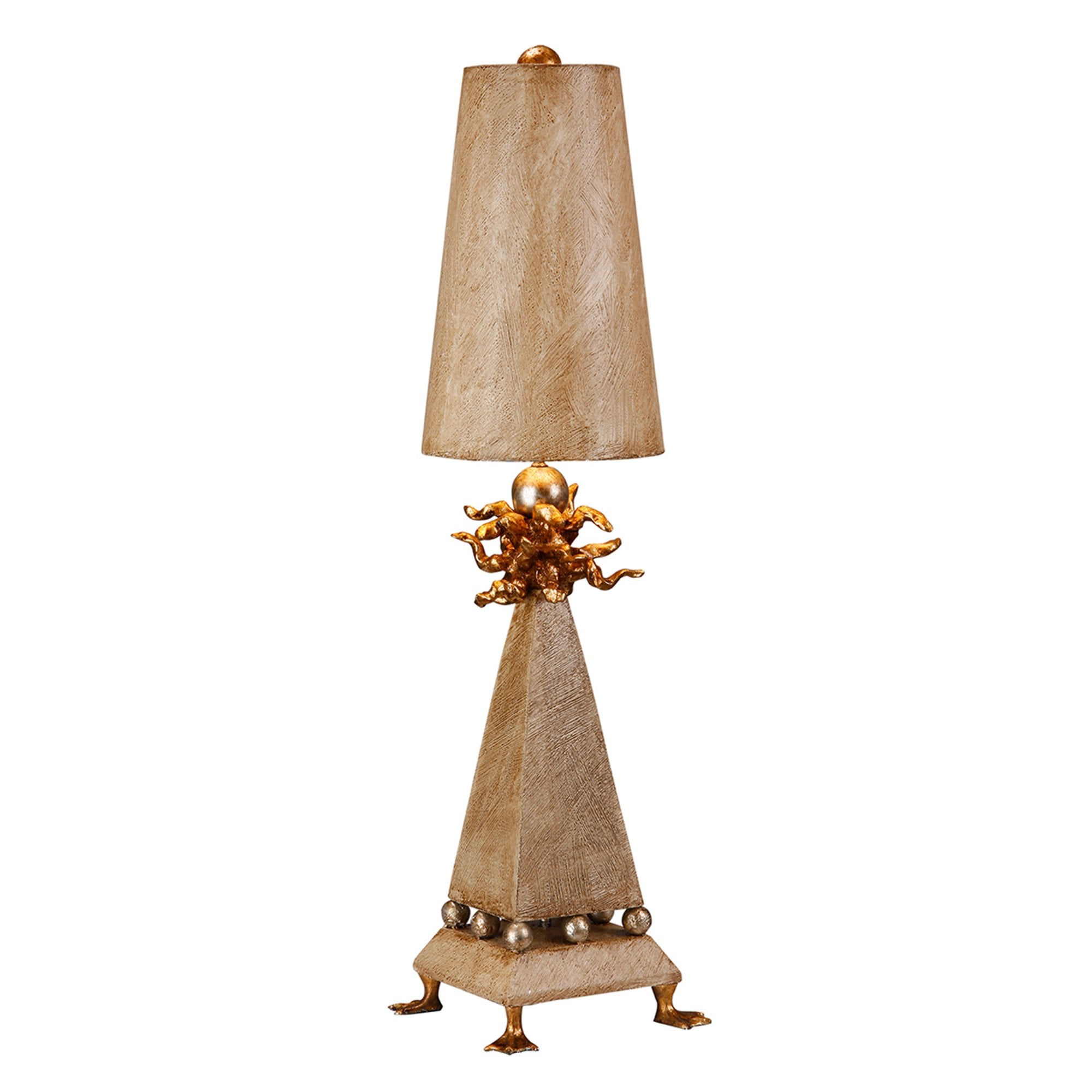 Flambeau Leda Single Table Lamp - Cream Patina