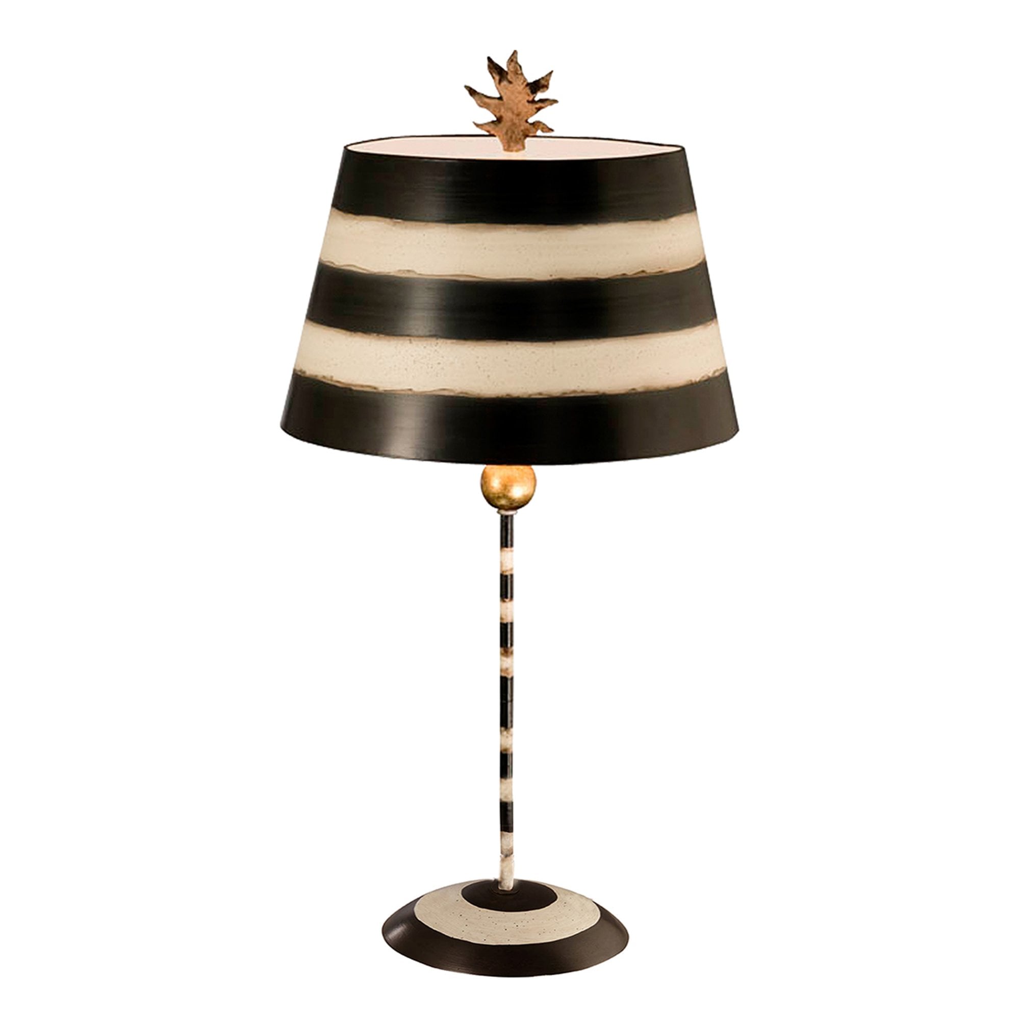 Flambeau South Beach Single Table Lamp - Black & Cream