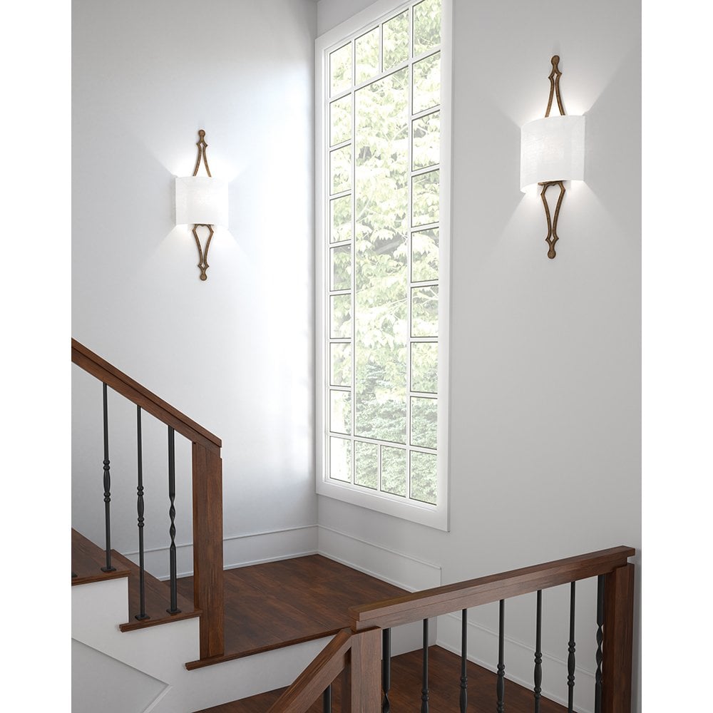 Feiss Tilling Single Wall Light - Distressed Gold Leaf