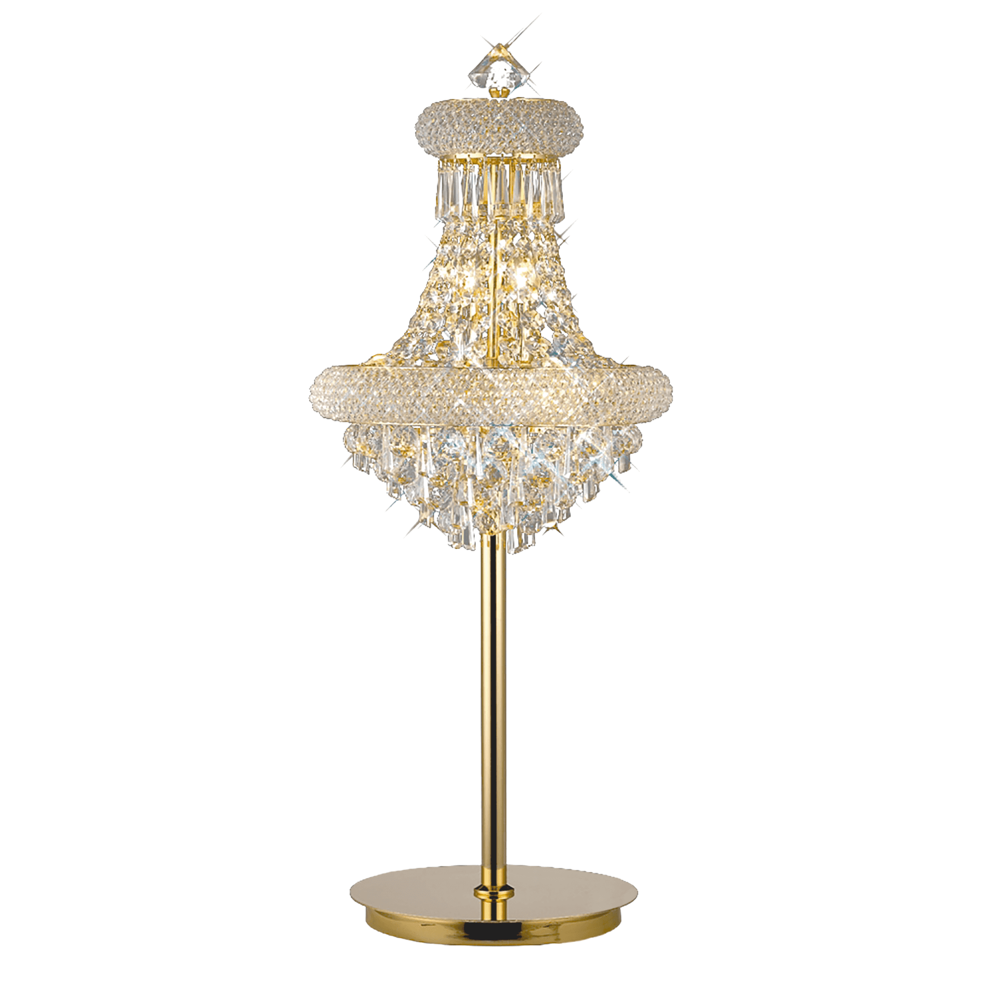 Diyas Alexandra 5 Light Table Lamp - French Gold & Crystal
