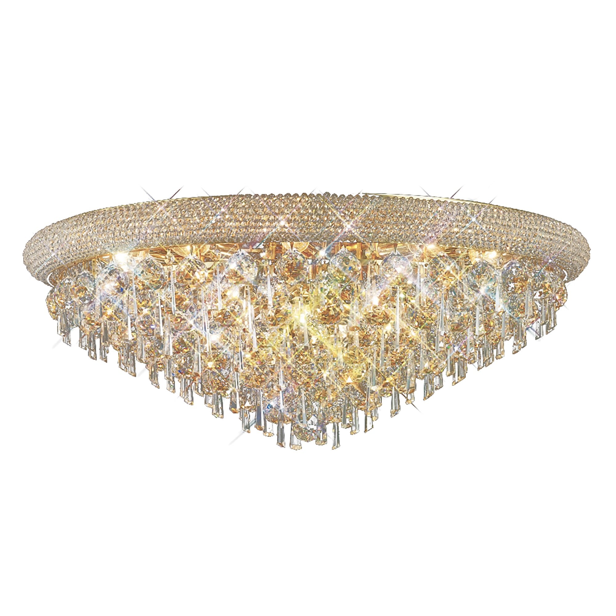 Diyas Alexandra 16 Light Ceiling Light - French Gold & Crystal