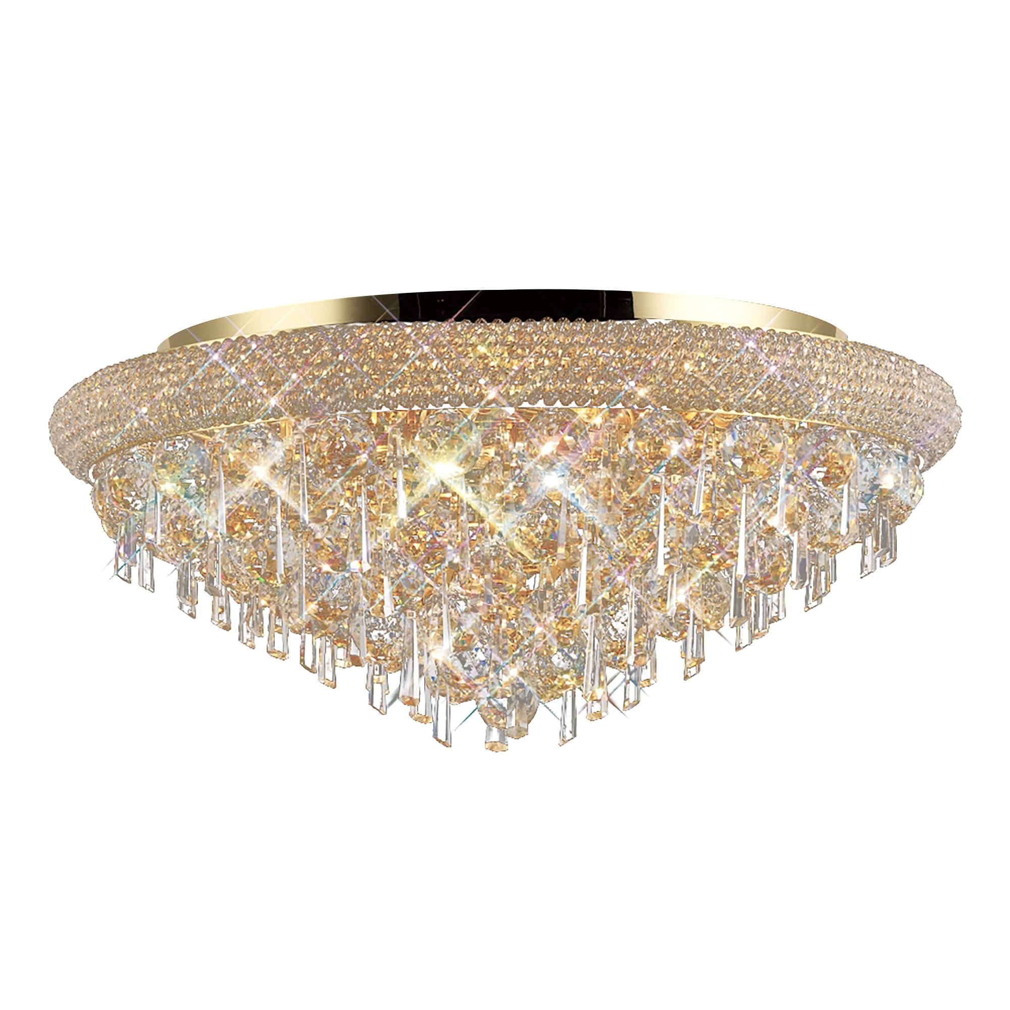 Diyas Alexandra 9 Light Ceiling Light - French Gold & Crystal