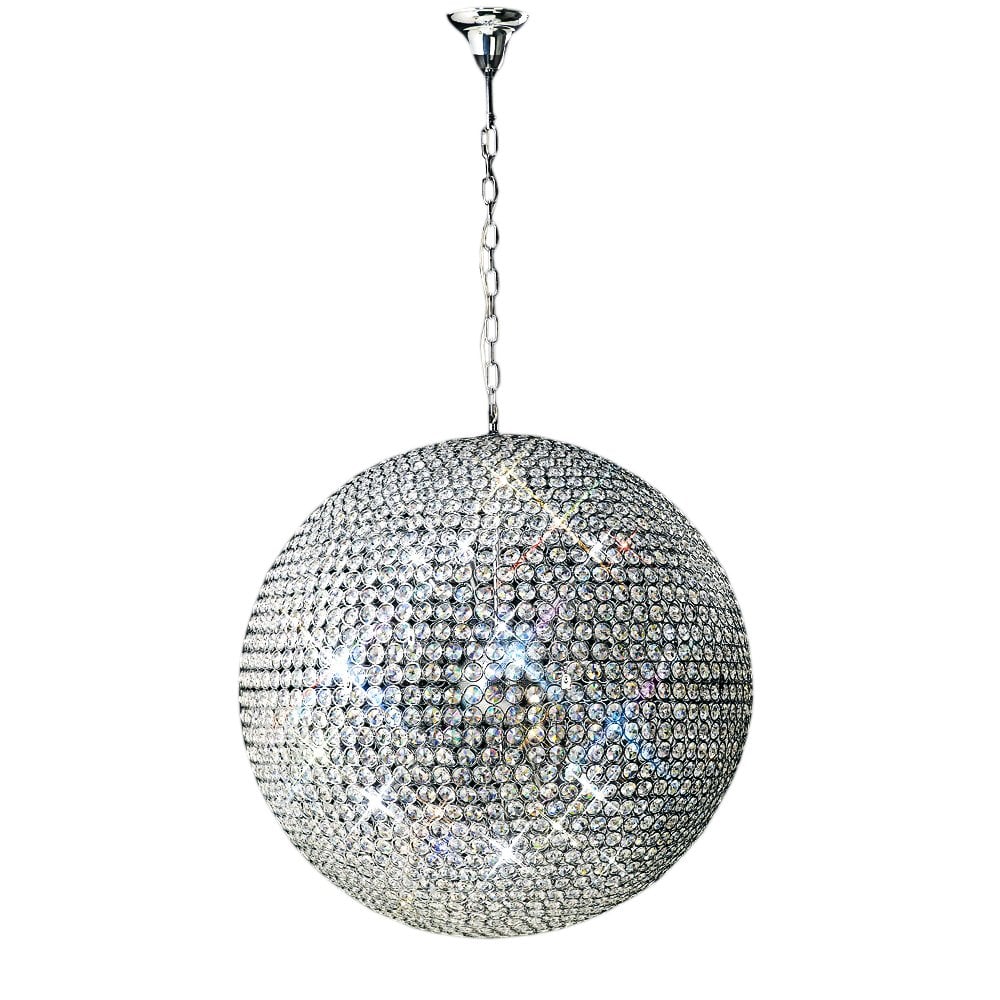 Diyas IL30202 Ava Pendant 12 Light Polished Chrome/Crystal