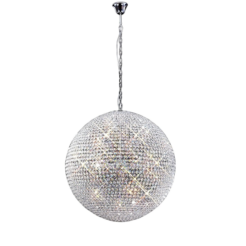 Diyas IL30196 Ava Pendant 18 Light Polished Chrome/Crystal