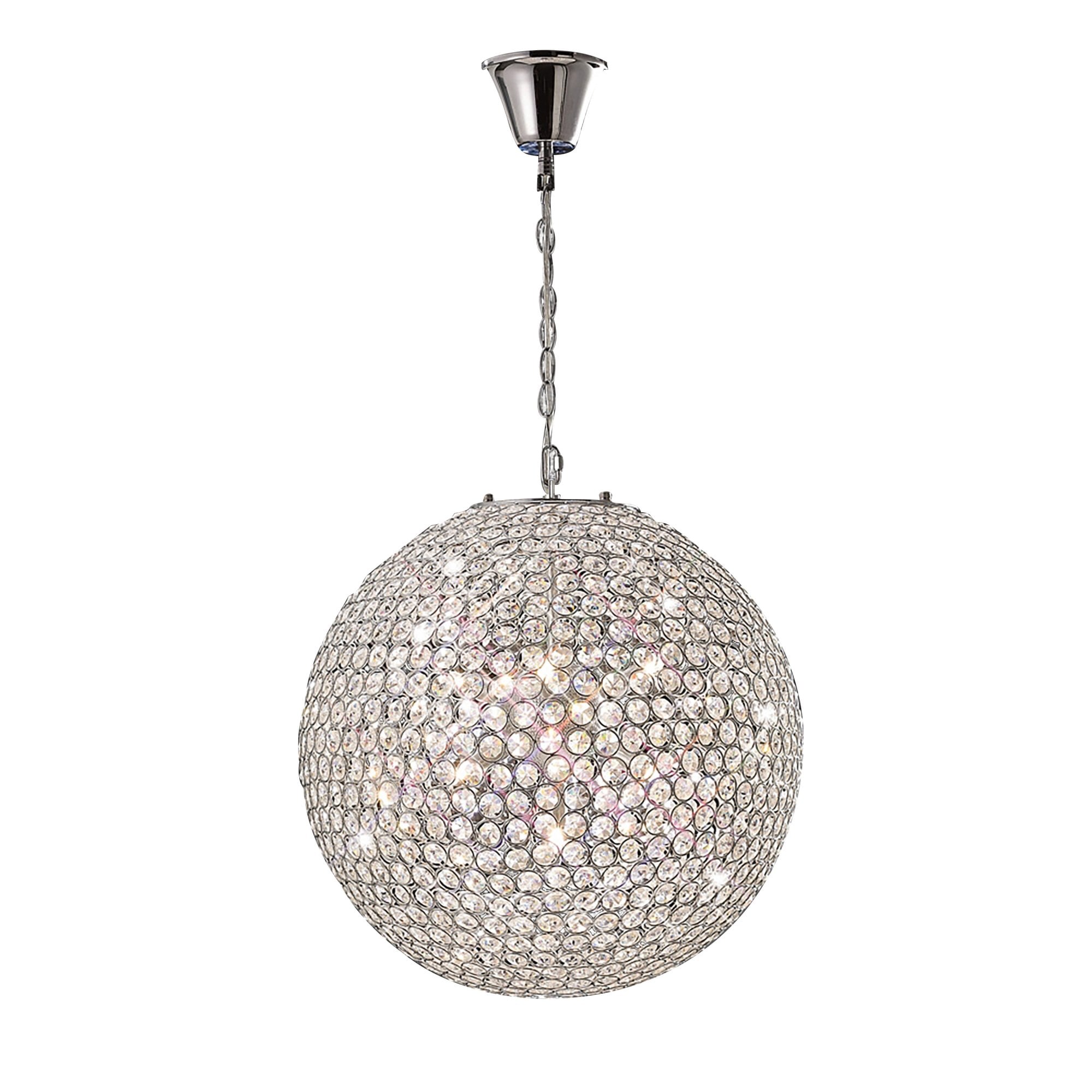 Diyas IL30201 Ava Pendant 7 Light Polished Chrome/Crystal