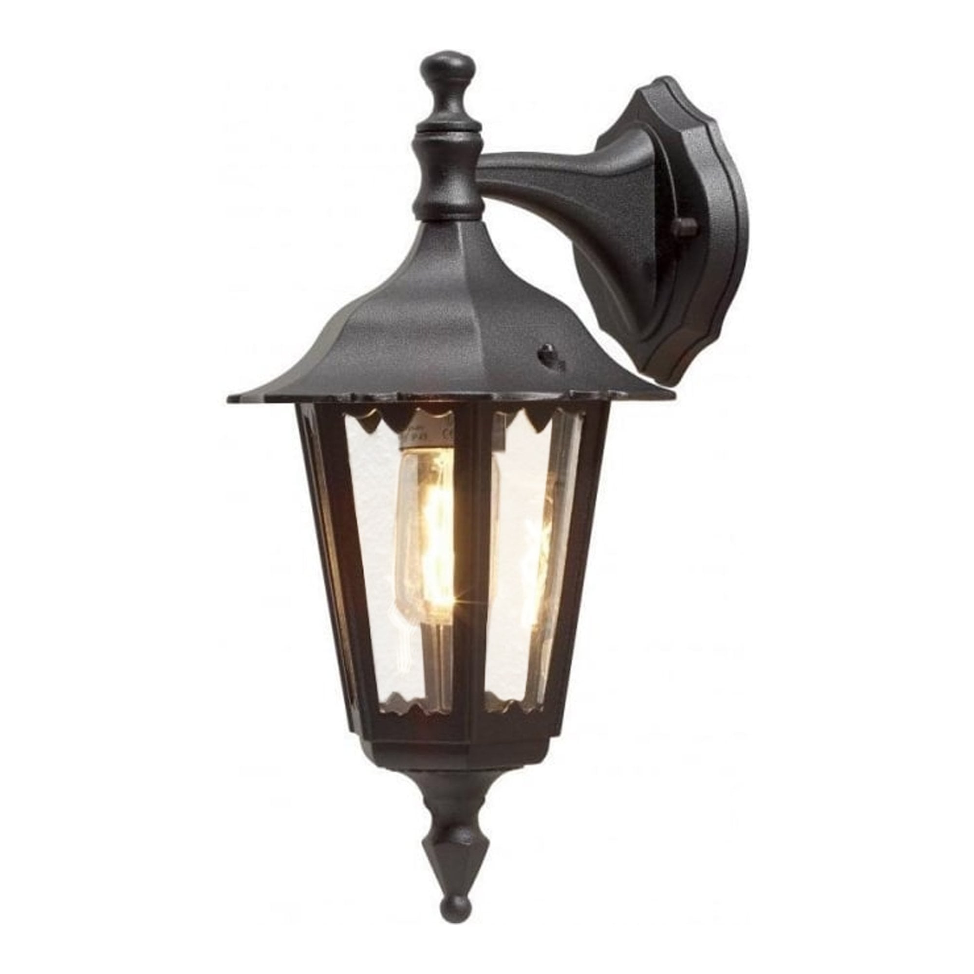 Konstsmide Firenze 39cm Down Wall Light - Matt Black