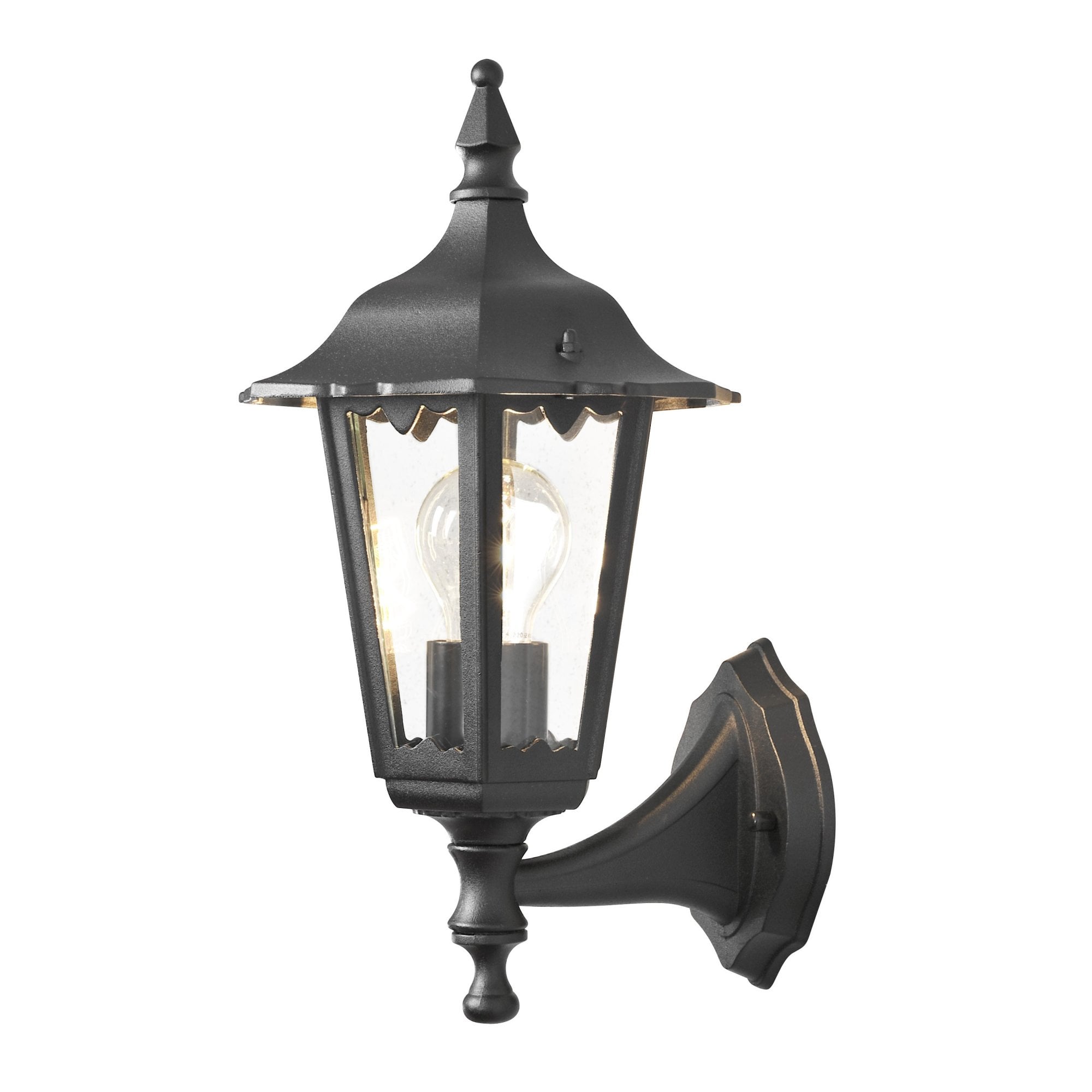 Konstsmide Firenze 36cm Up Wall Light - Matt Black