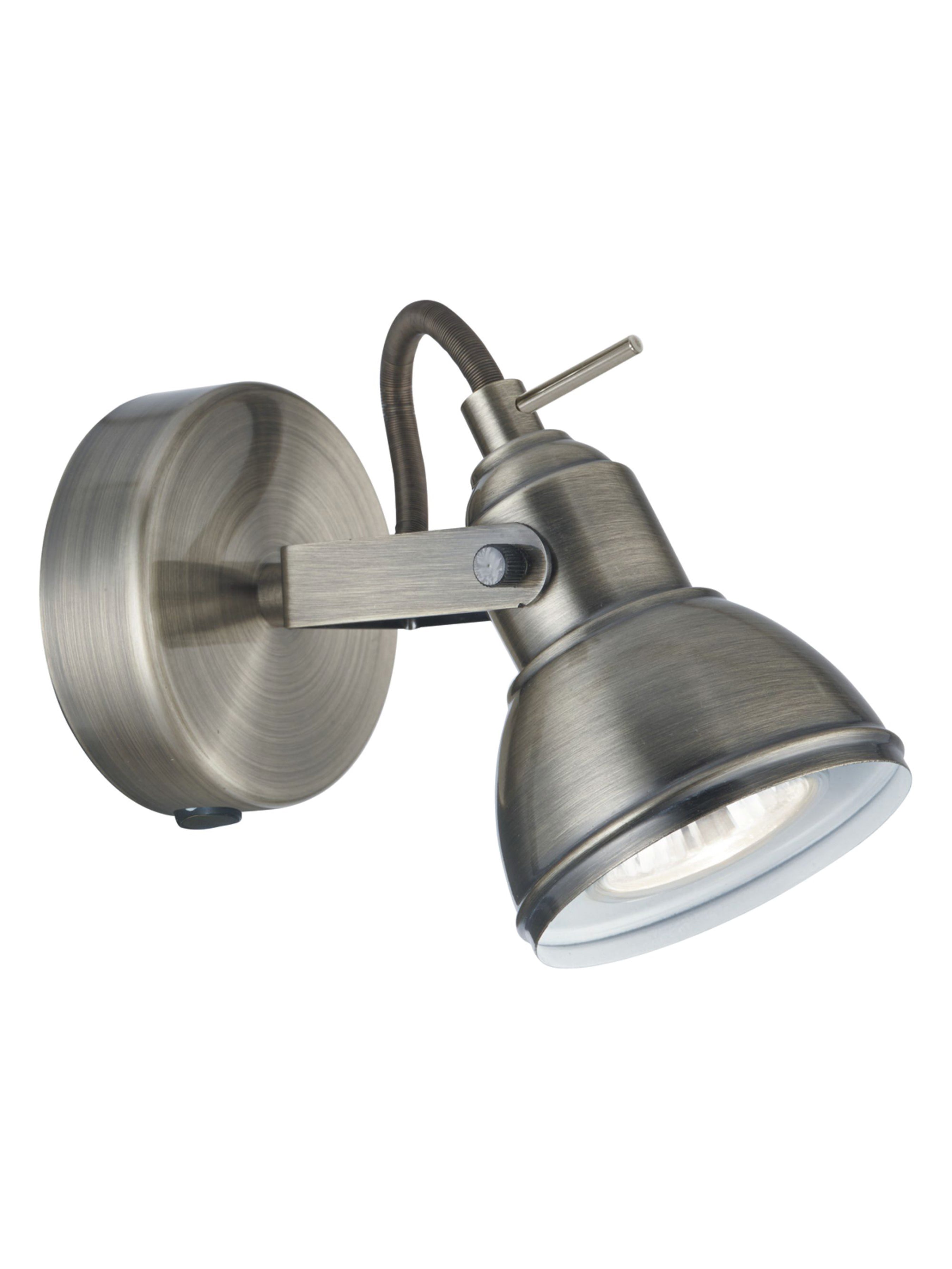 Searchlight Fielding Single Satin Silver Industrial Spotlight