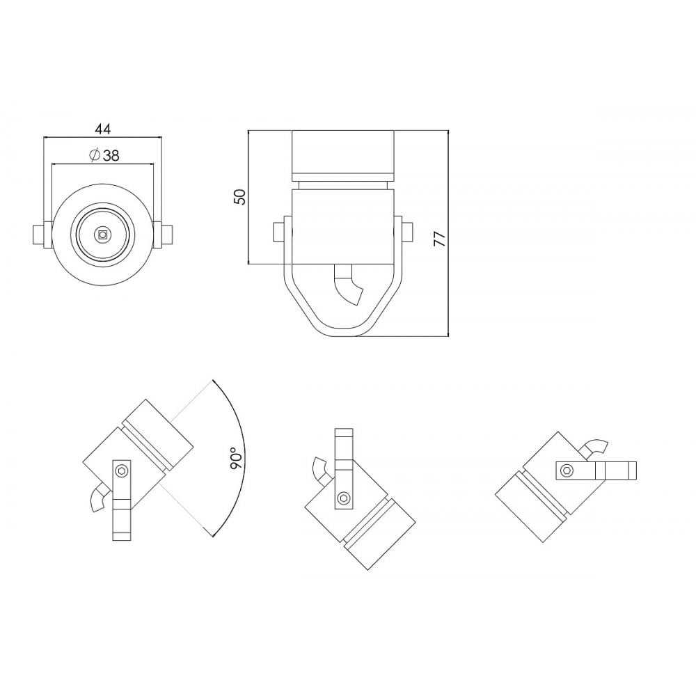 Light Visuals LV-801 Bracket Light - Powder Coat Colours