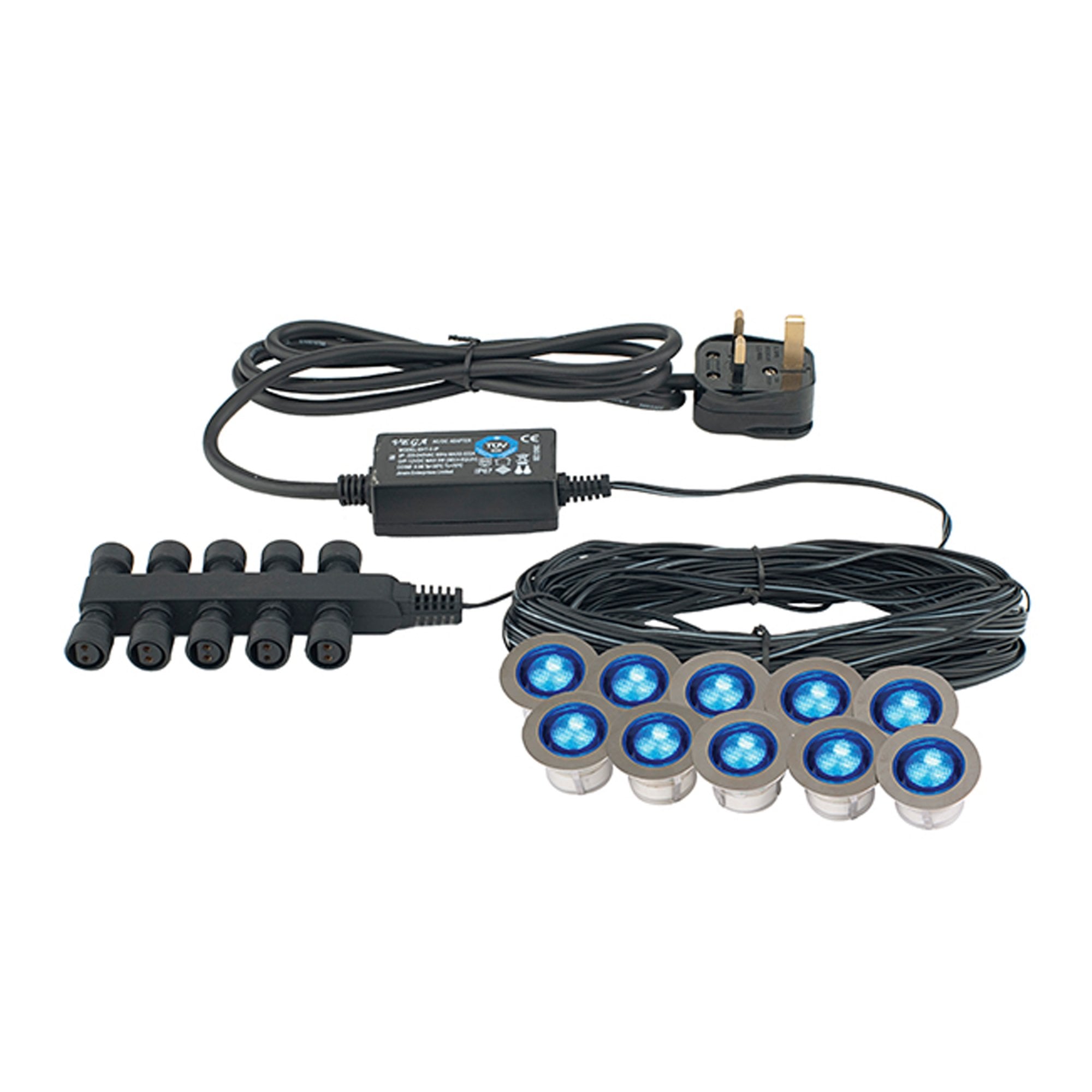 Saxby Ikon Round 30mm Kit IP67 - 0.15W Blue