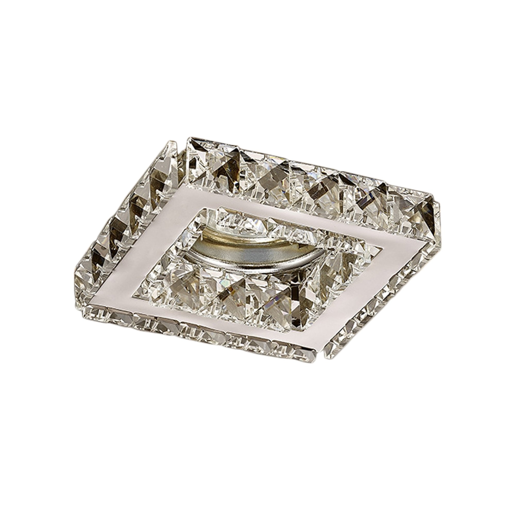 Diyas IL30837CH Galaxy GU10 Square Downlight Polished Chrome/Crystal
