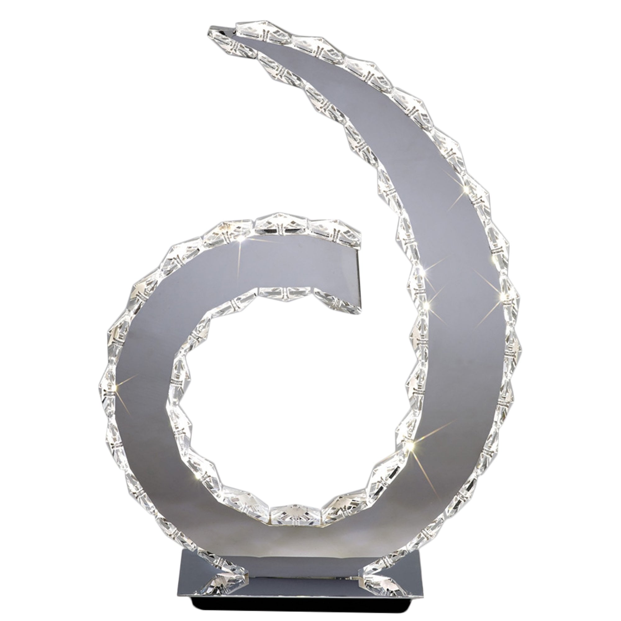 Diyas IL80000 Galaxy Table Lamp D Shape Light 18 X 0.5W LED Polished Chrome/Crystal 6000K