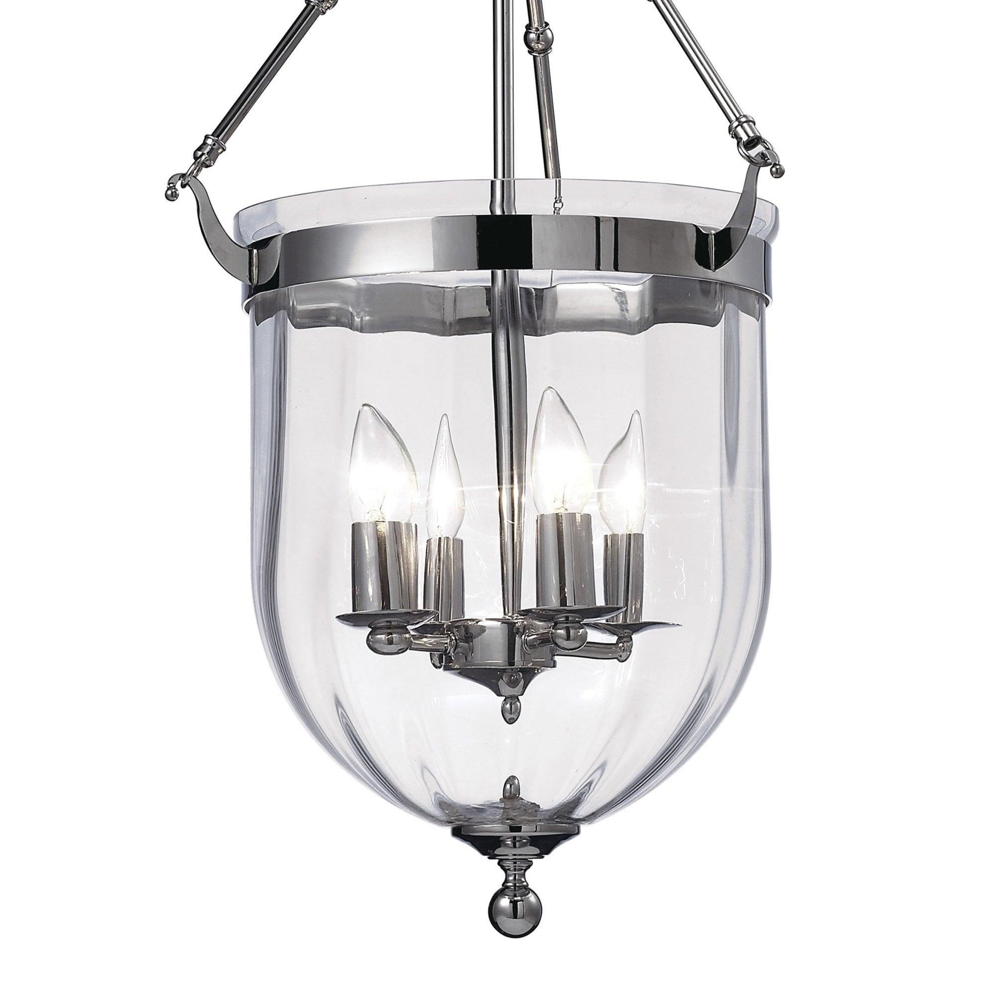 Diyas IL31073 Aubrey Pendant 4 Light Polished Chrome/Glass