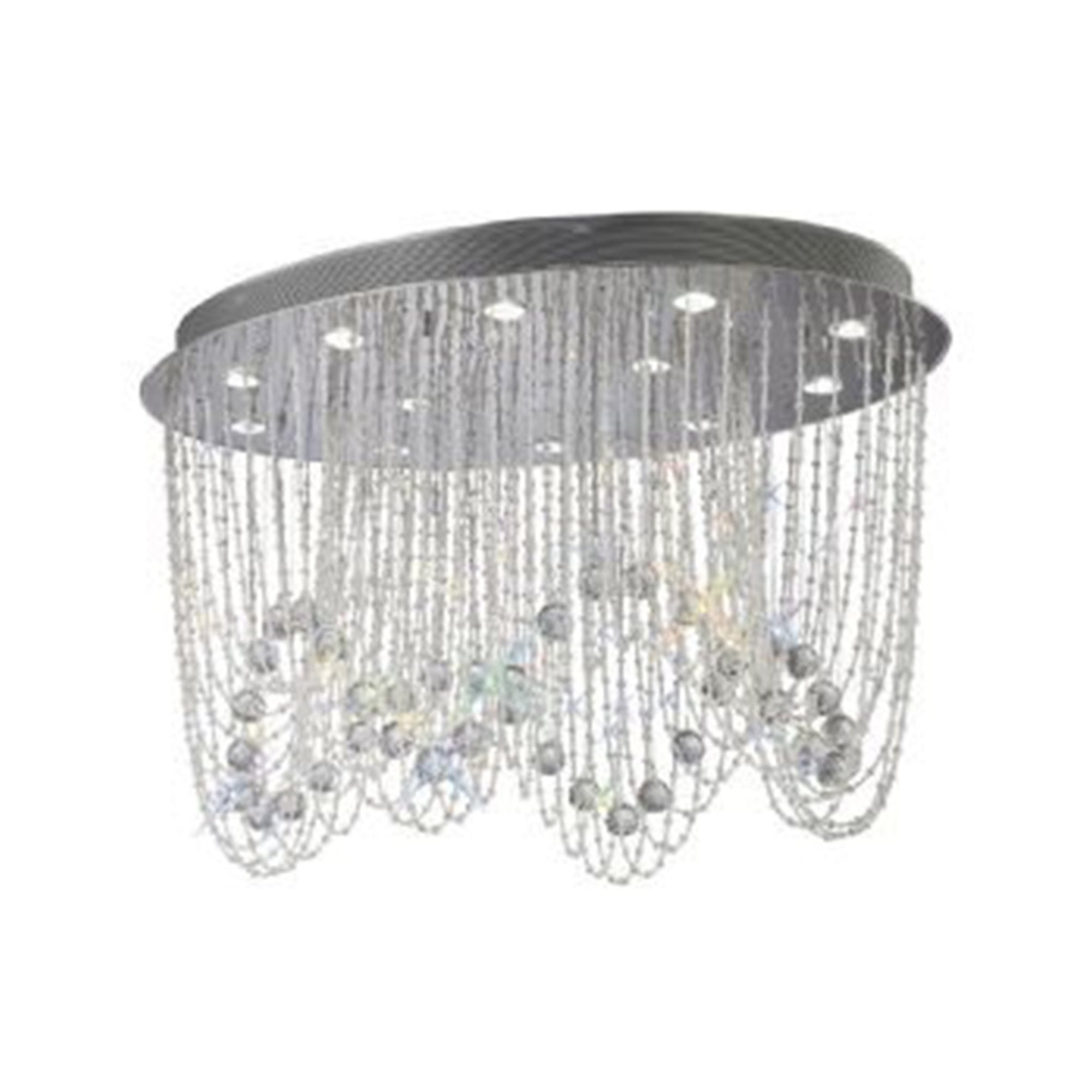 Diyas IL31393 Camilla Ceiling Oval 12 Light Polished Chrome/Crystal