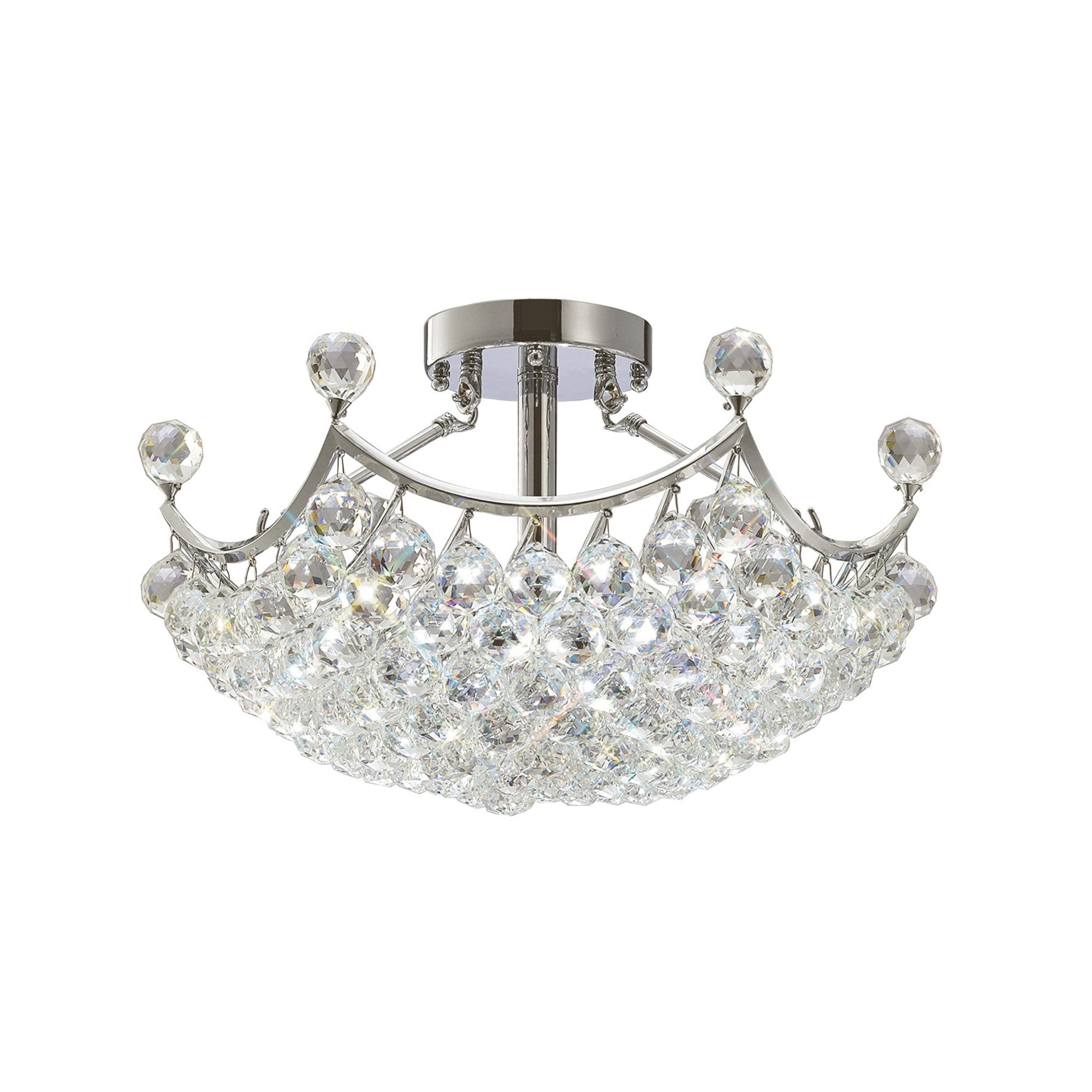 Diyas IL30035 Cesto Ceiling 4 Light Polished Chrome/Crystal
