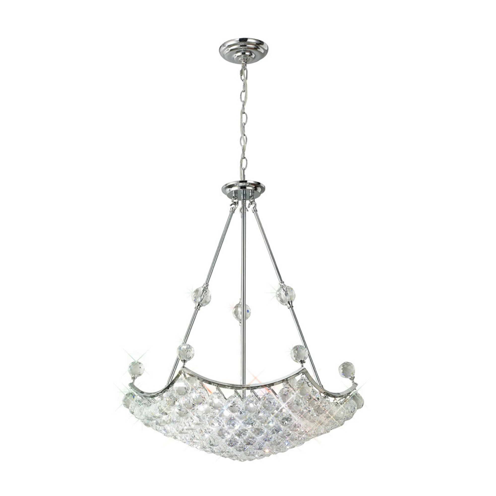 Diyas IL30036 Cesto Pendant 10 Light Polished Chrome/Crystal