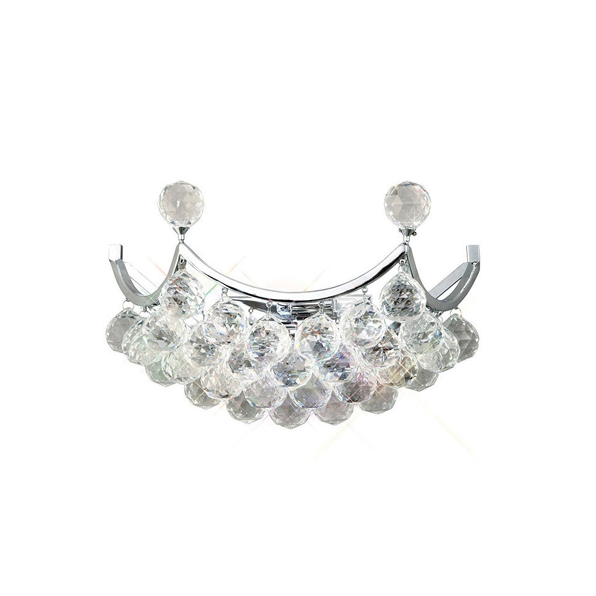 Diyas IL30037 Cesto Wall Light 2 Light Polished Chrome/Crystal