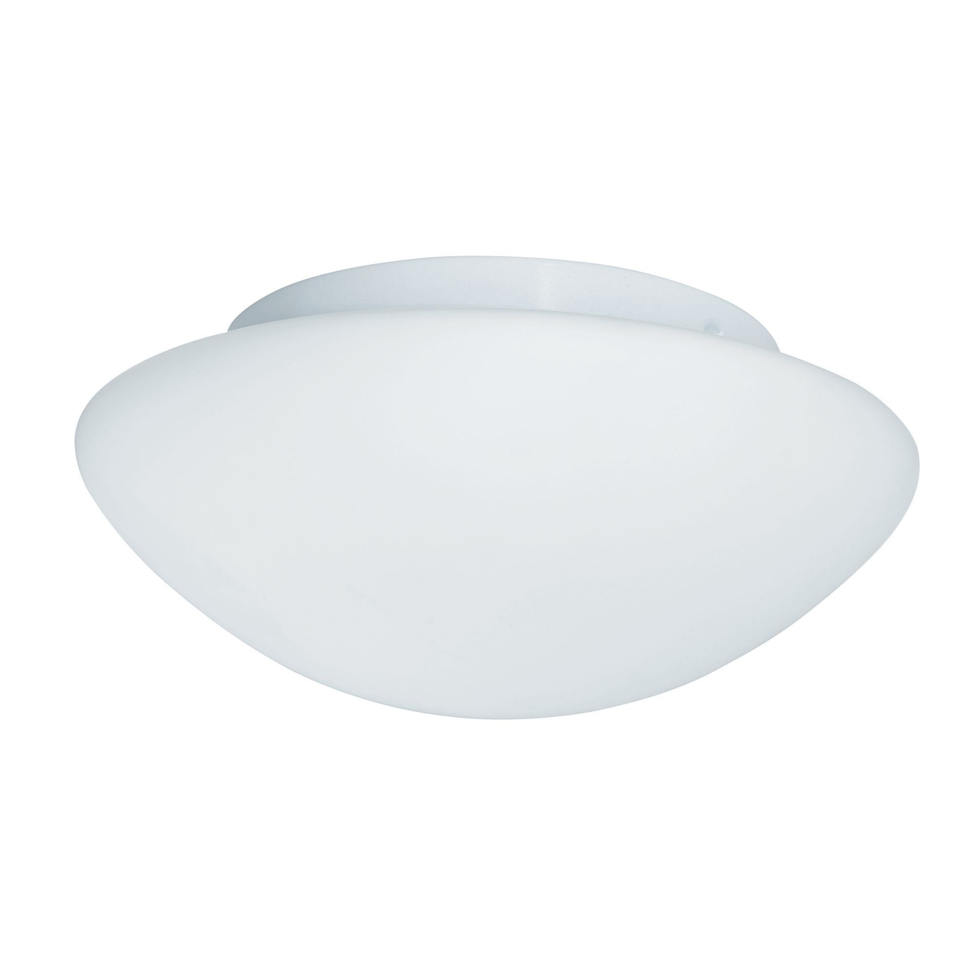 Searchlight Barmouth Bathroom Flush Fitting IP44 Single - White Opal Glass 23cm