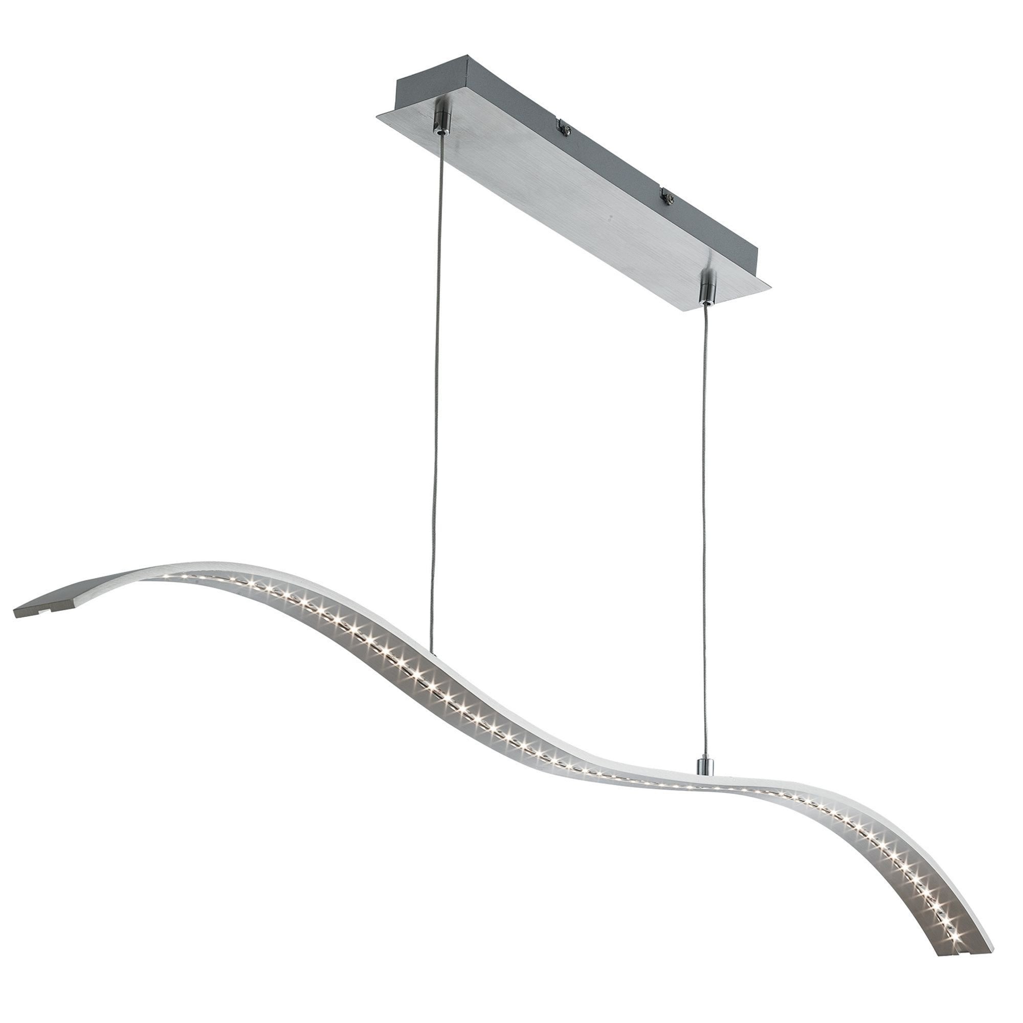 Searchlight Satin Silver LED Wavy Bar Light
