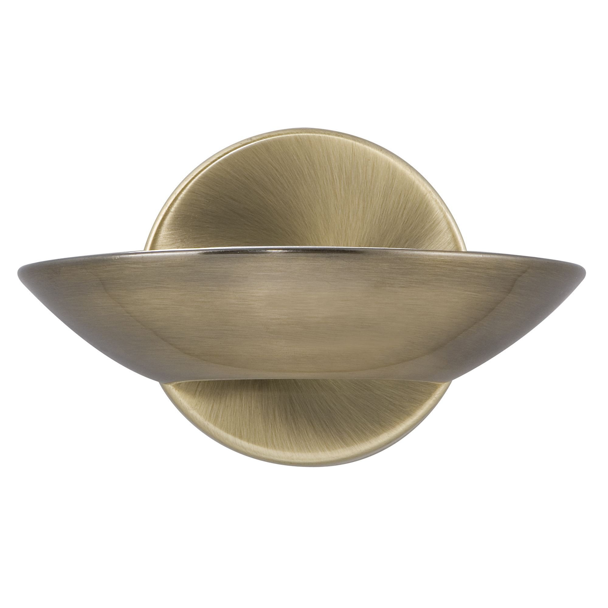 Searchlight LED Uplight Wall Bracket, Antique Brass, Frosted Glass