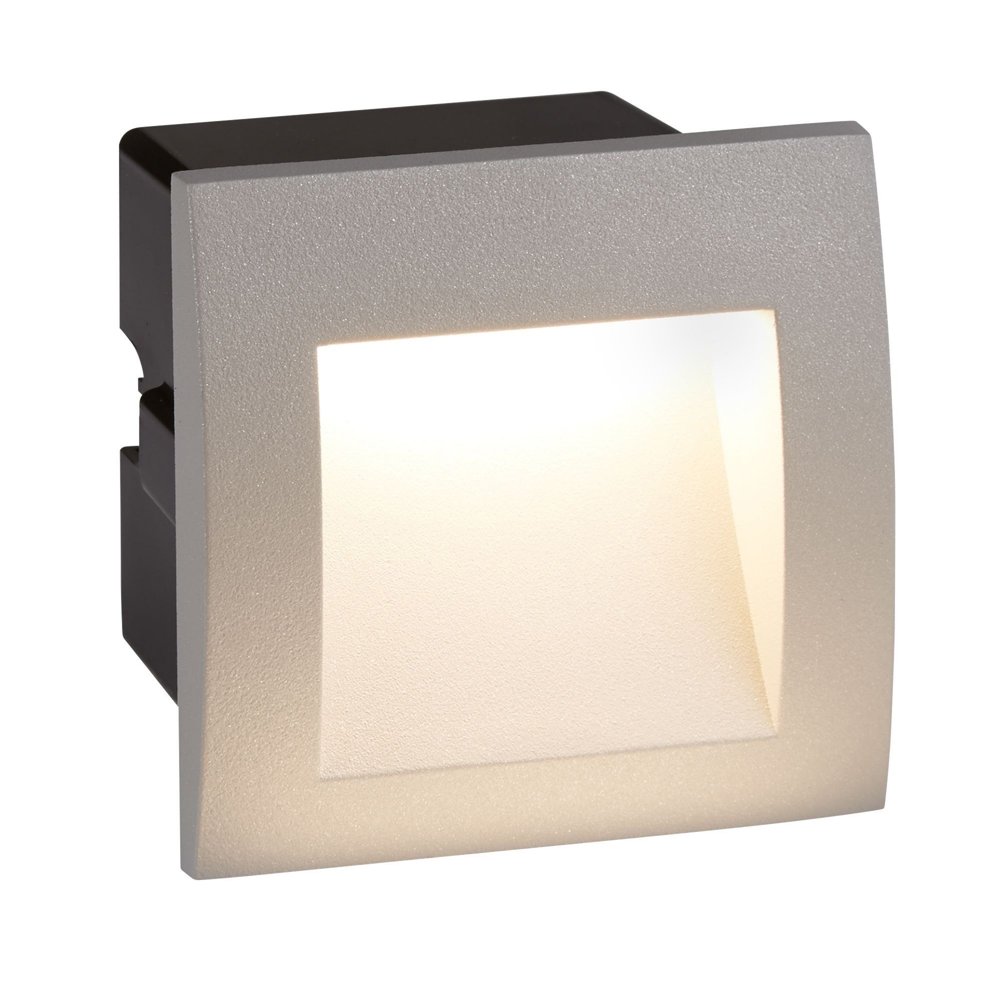 Searchlight Amberly LED Recessed Outdoor Square Light - Grey Aluminium