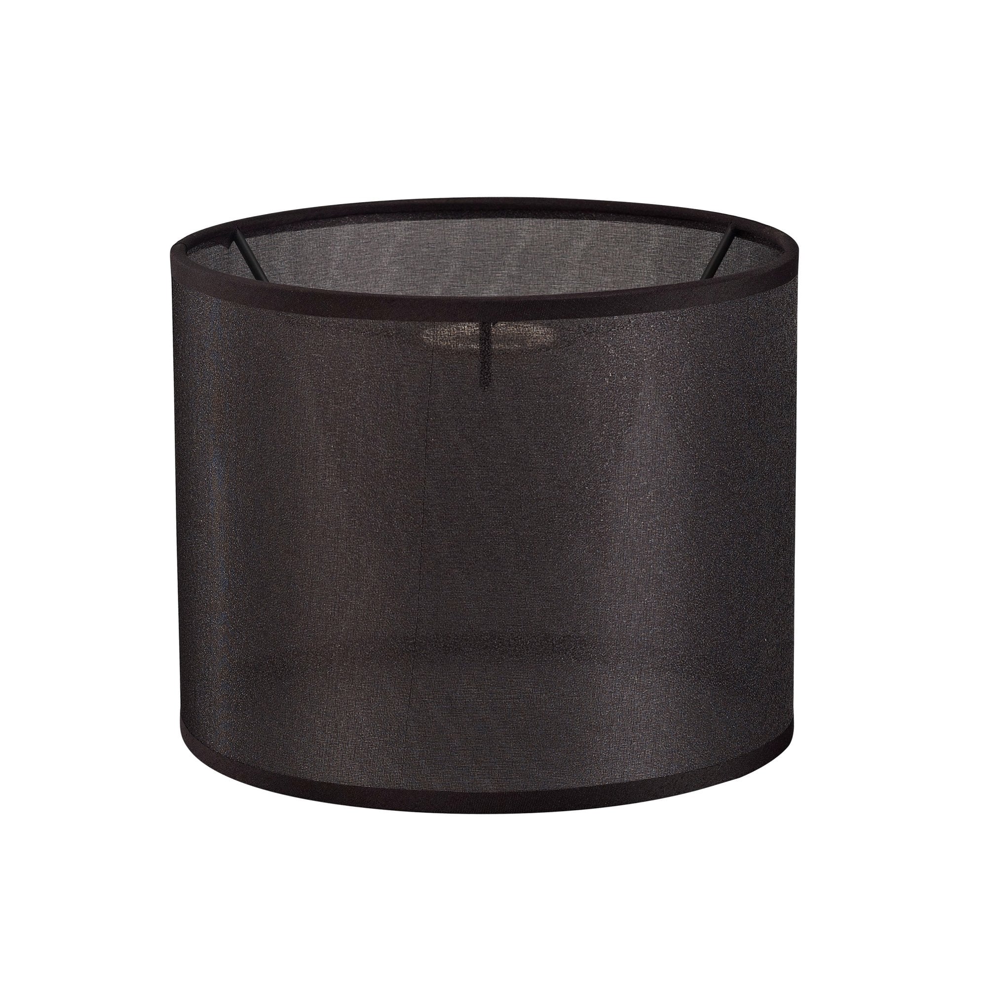 Diyas ILS20287 Curino Round Shade - Small Sheer Weave Fabric Black 20cm - Shade Only