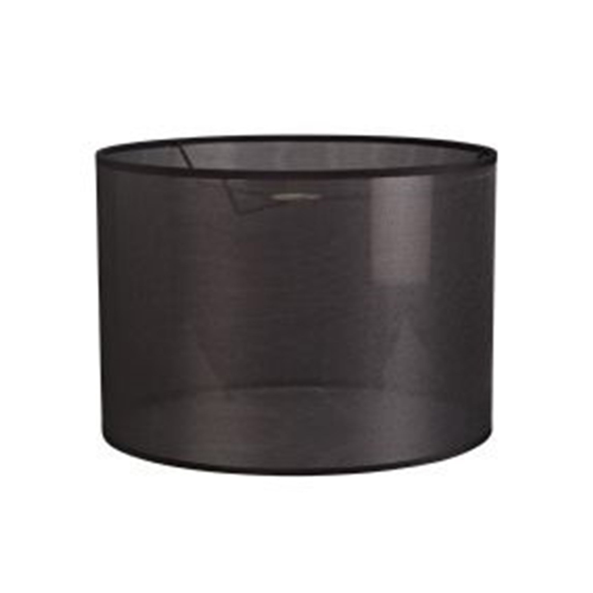 Diyas ILS20288 Curino Round Shade - Medium Sheer Weave Fabric Black 30cm - Shade Only