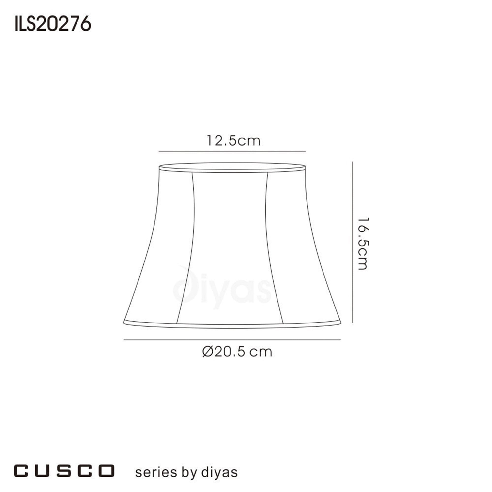 Diyas ILS20276 Cusco Hexagon Small Shade - Cream 12.5/20.5cm - Shade Only