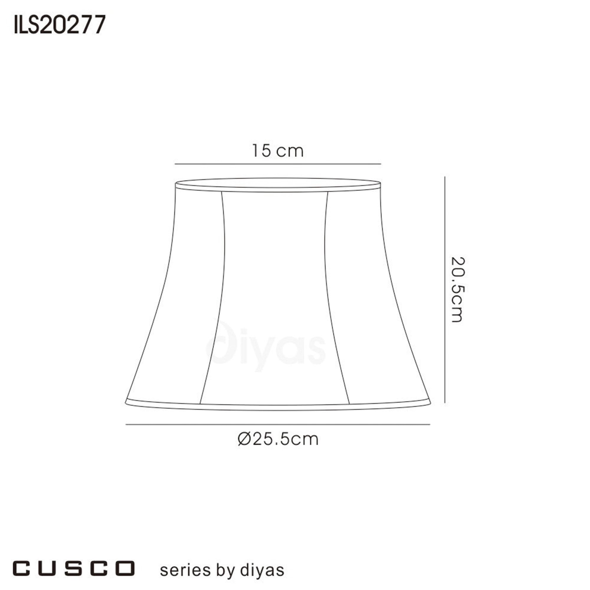 Diyas ILS20277 Cusco Hexagon Small-Medium Shade - Cream 15/25.5cm - Shade Only