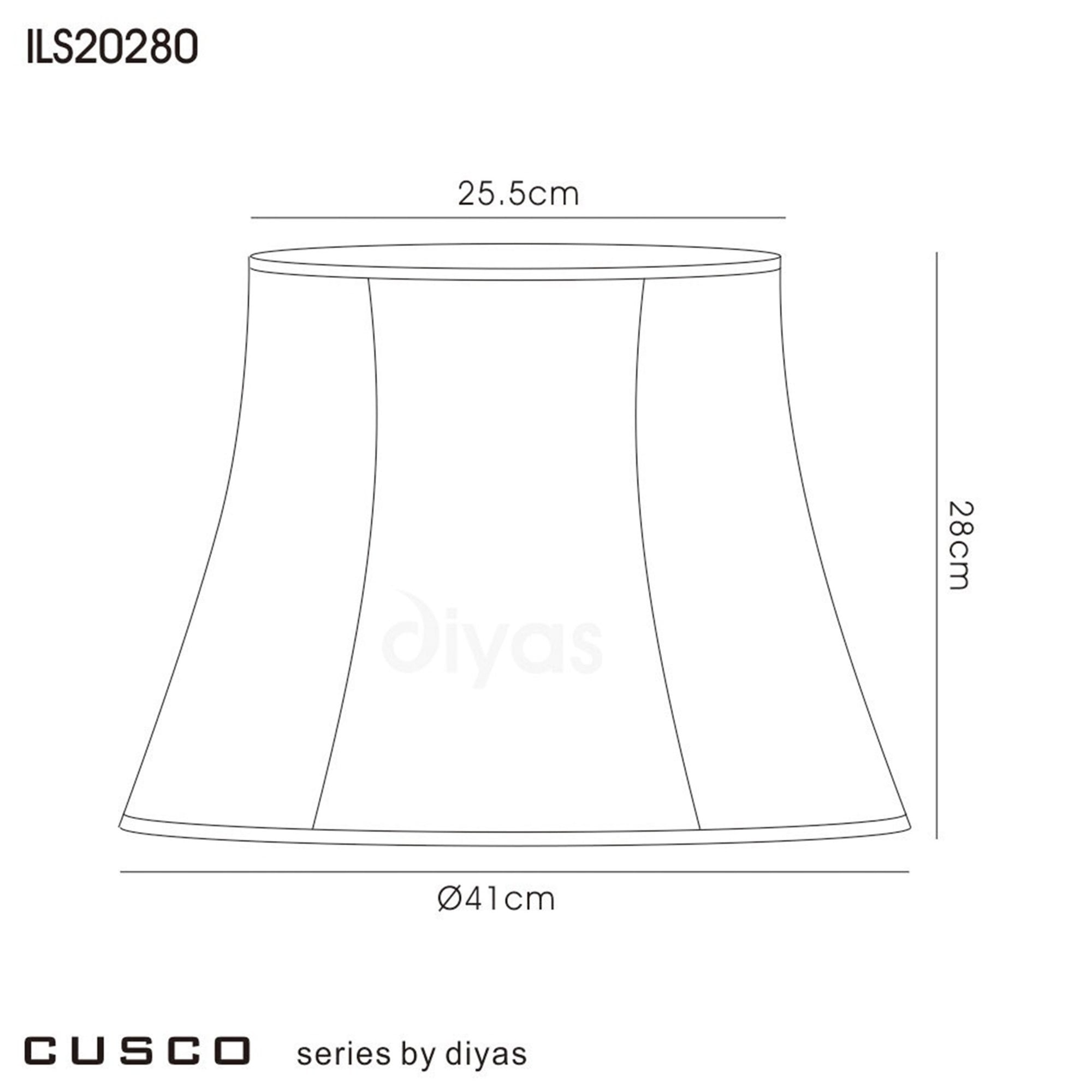 Diyas ILS20280 Cusco Hexagon Large Shade - 25.5/41cm, Cream - Shade Only