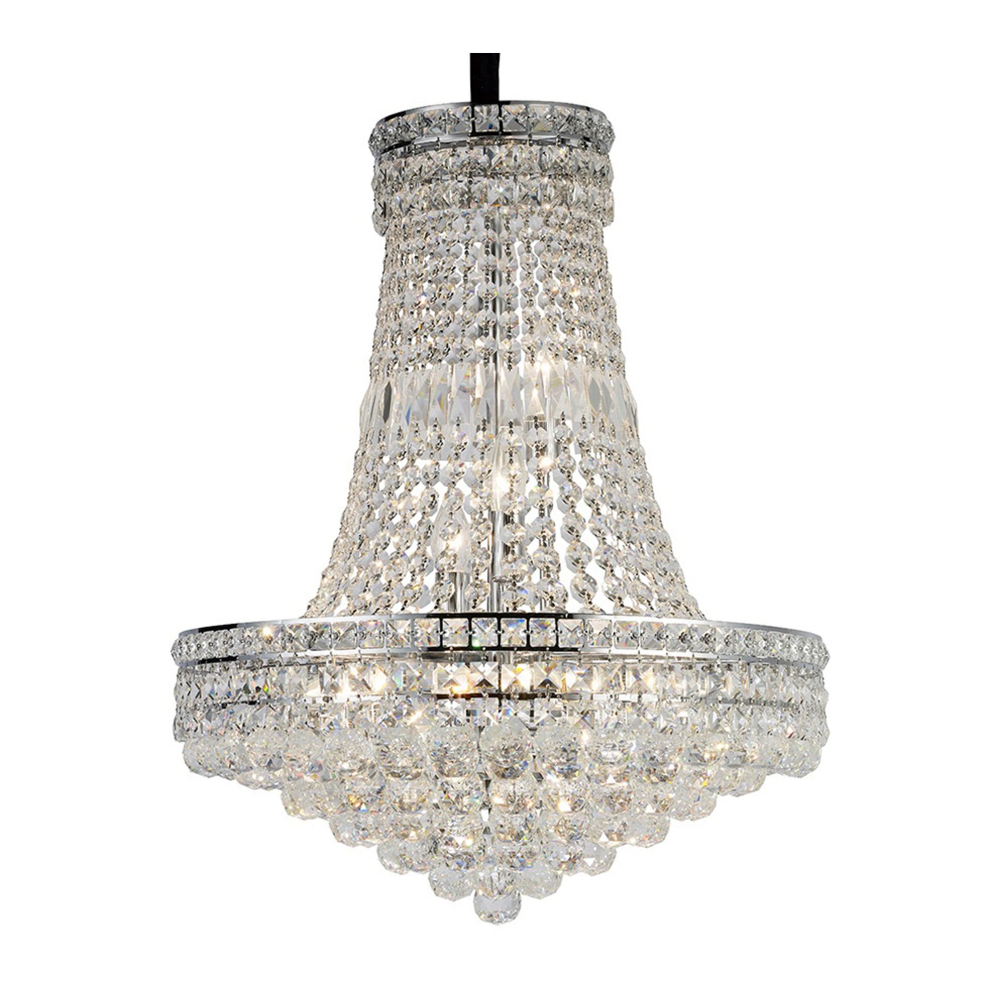 Diyas IL31420 Frances Pendant 14 Light Polished Chrome/Crystal