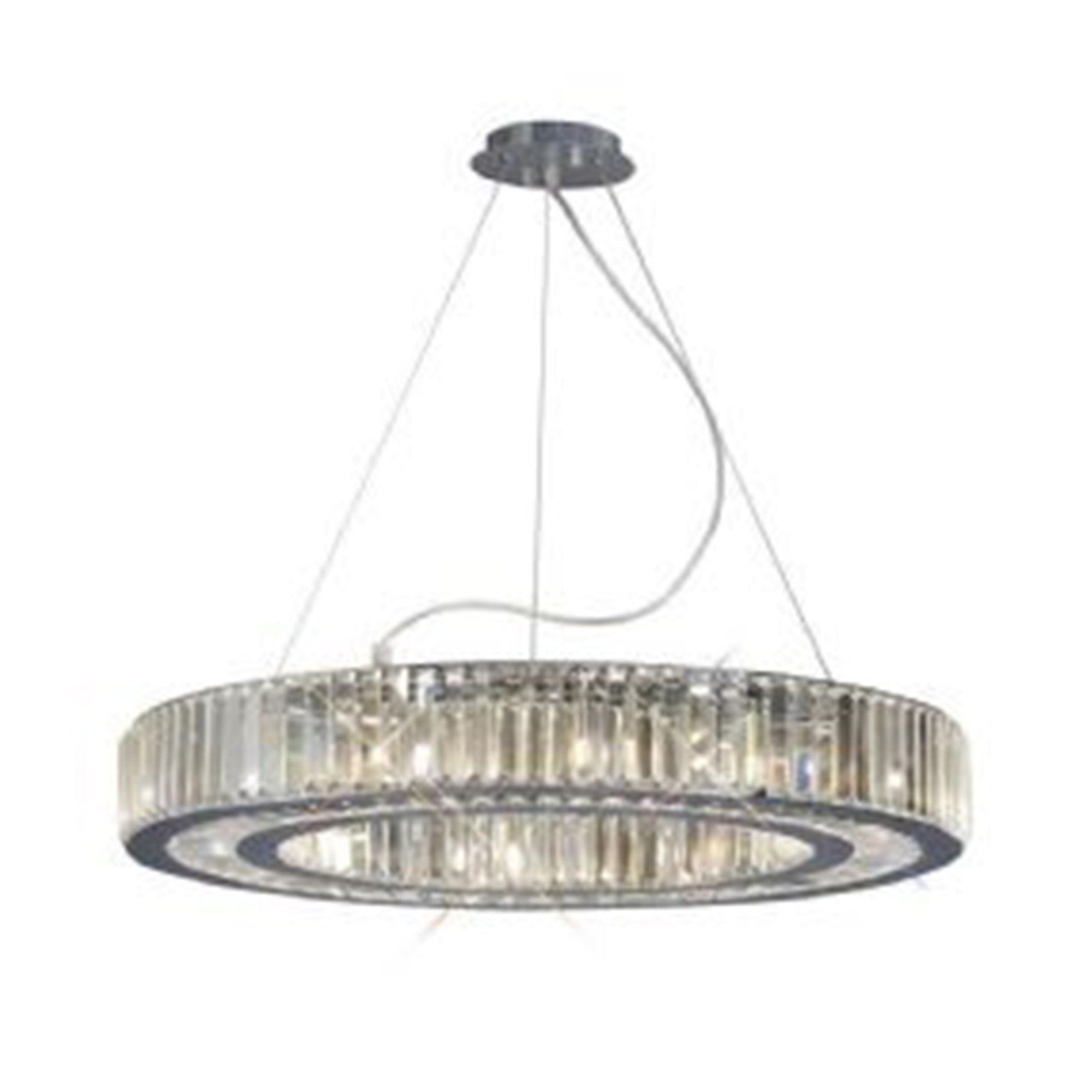 Diyas IL30099 Torre Pendant 10 Light Polished Chrome/Crystal