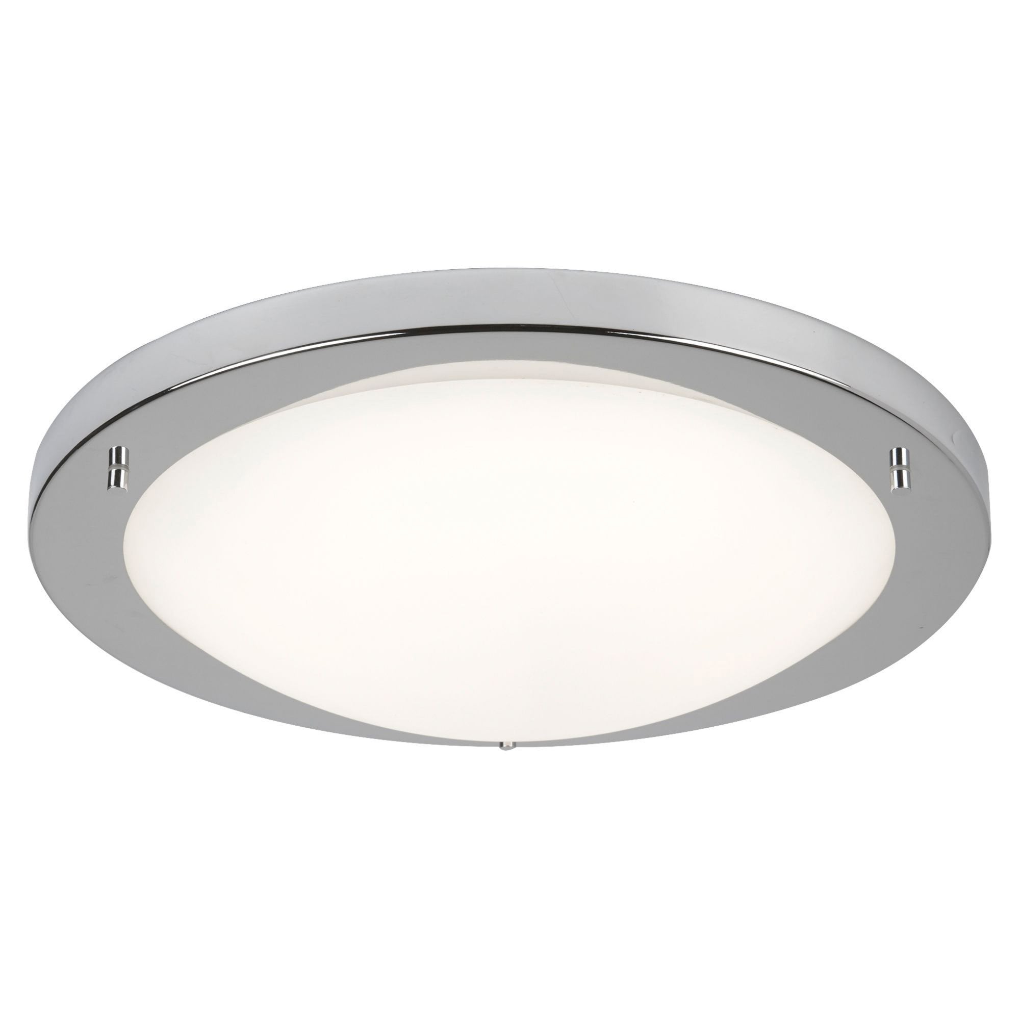 Searchlight Garmoyle LED Bathroom Flush - Satin Silver & Glass - IP44
