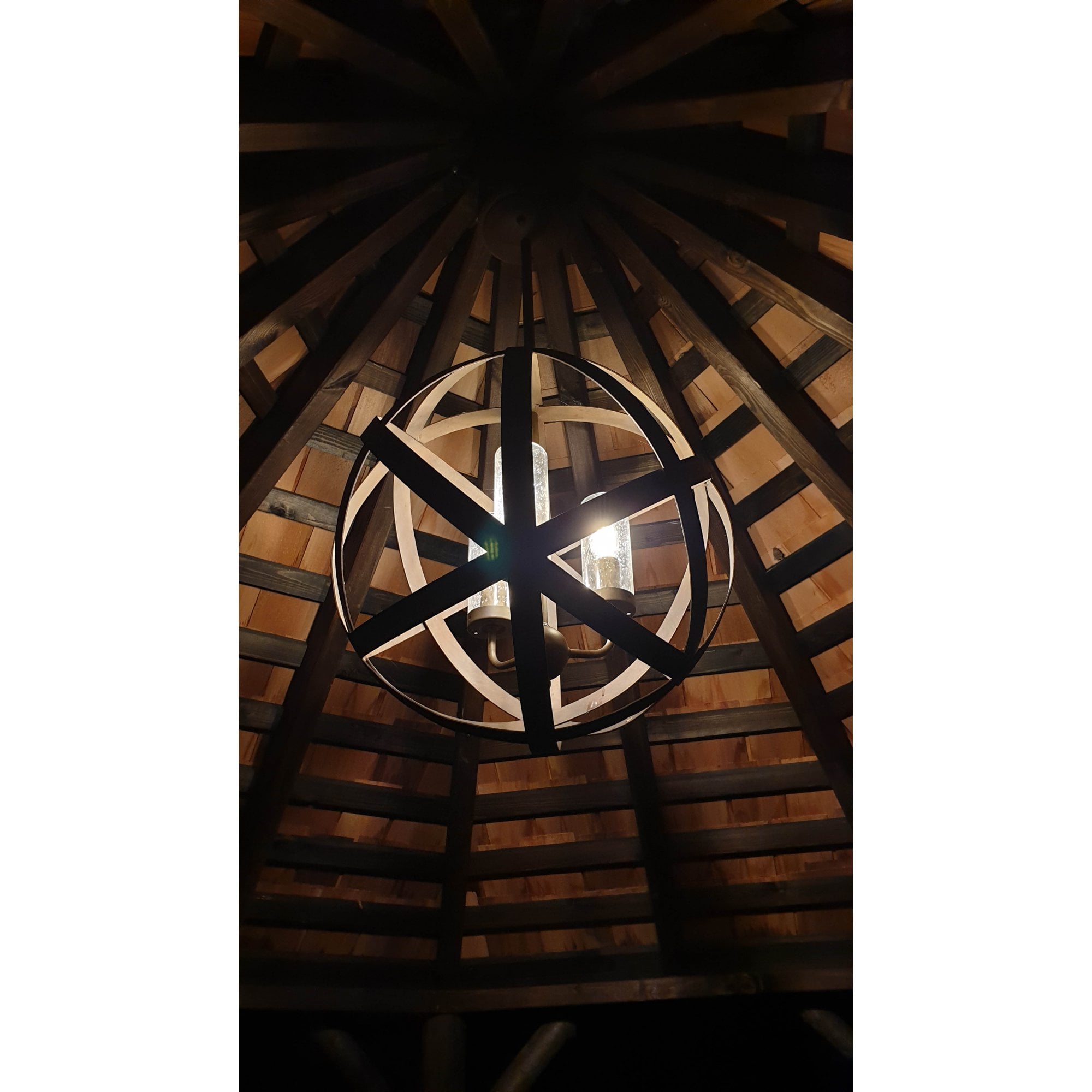 Hinkley Carson 3 Light Outdoor Chandelier - Vintage Iron