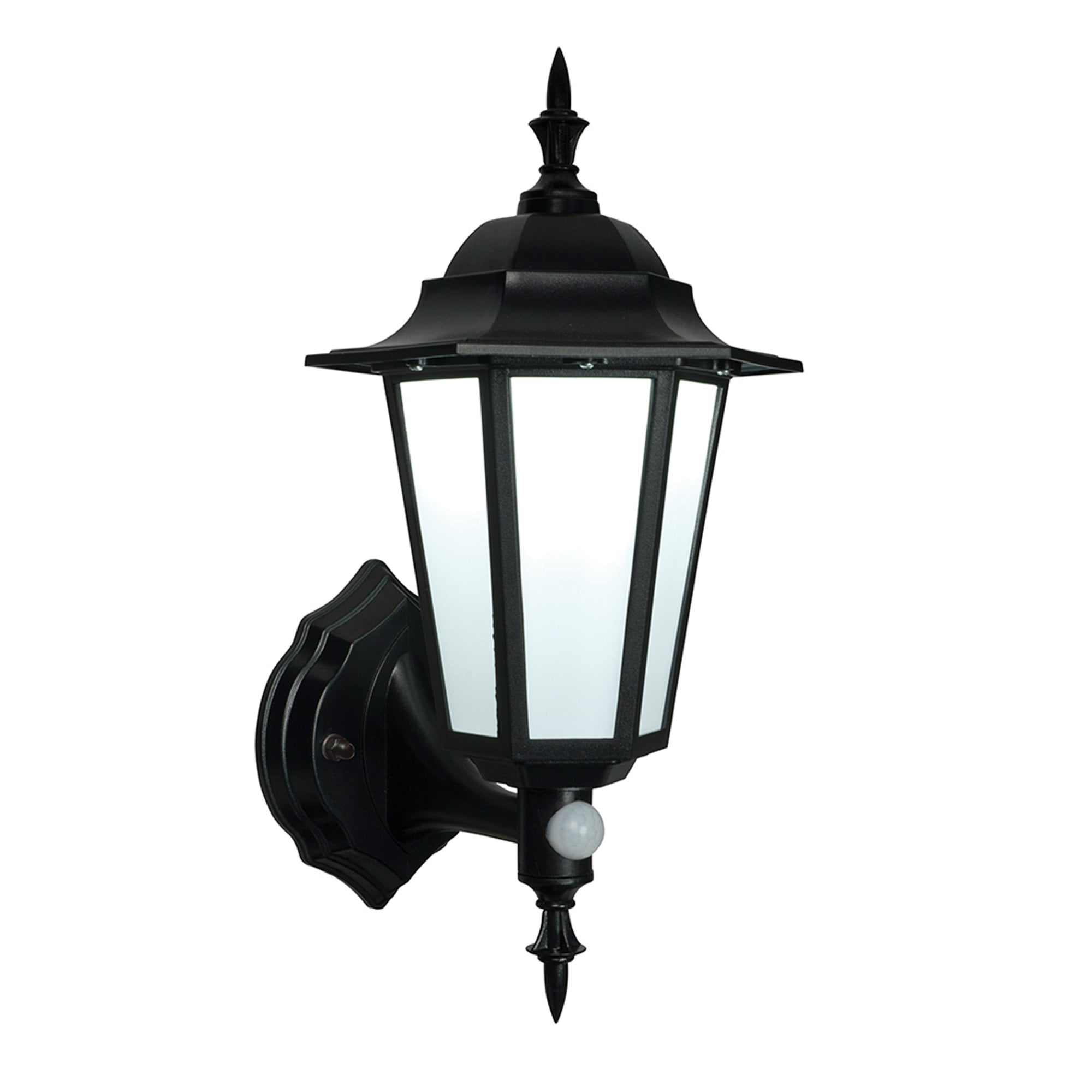 Saxby Evesham PIR Single Light Wall Fitting IP44 - Matt Black