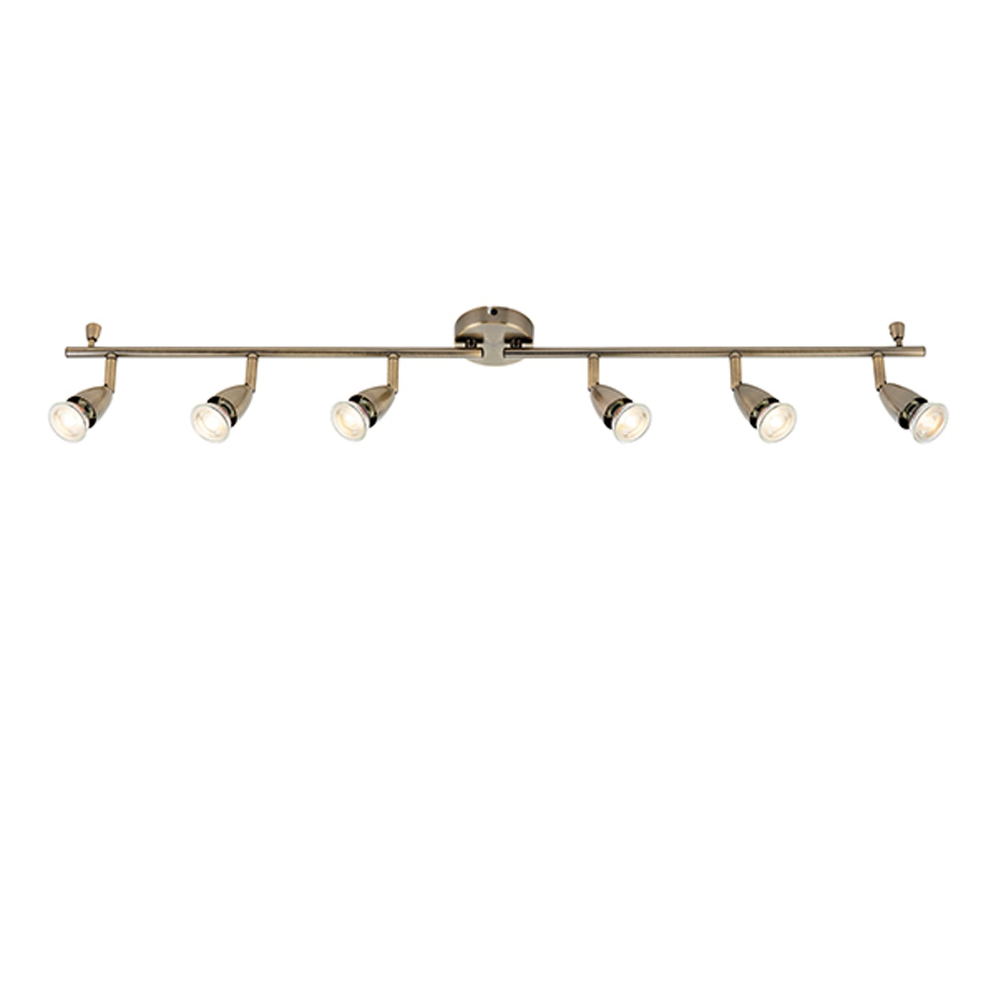 Saxby Amalfi 6 Light Bar Fitting - Antique Brass