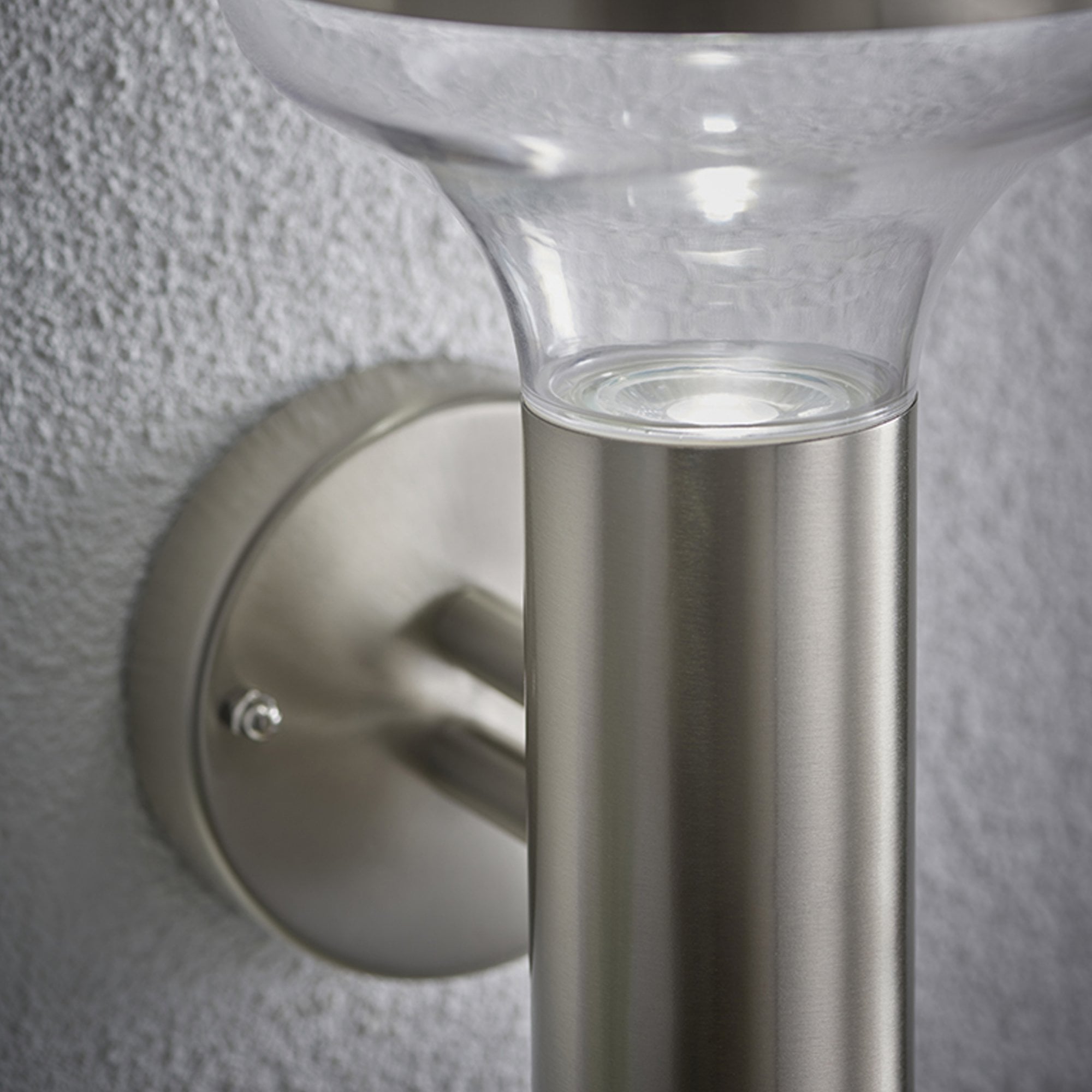 Saxby Roko Single Light Wall Fitting IP44 - Marine Grade Brushed Stainless Steel