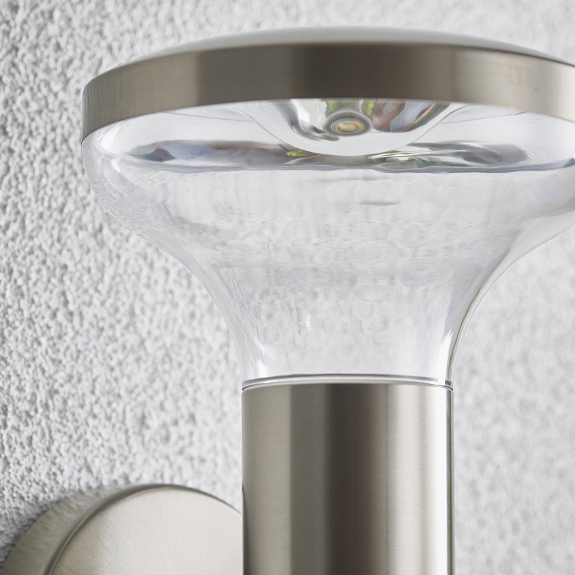 Saxby Roko Single Light Wall Fitting IP44 - Marine Grade Brushed Stainless Steel